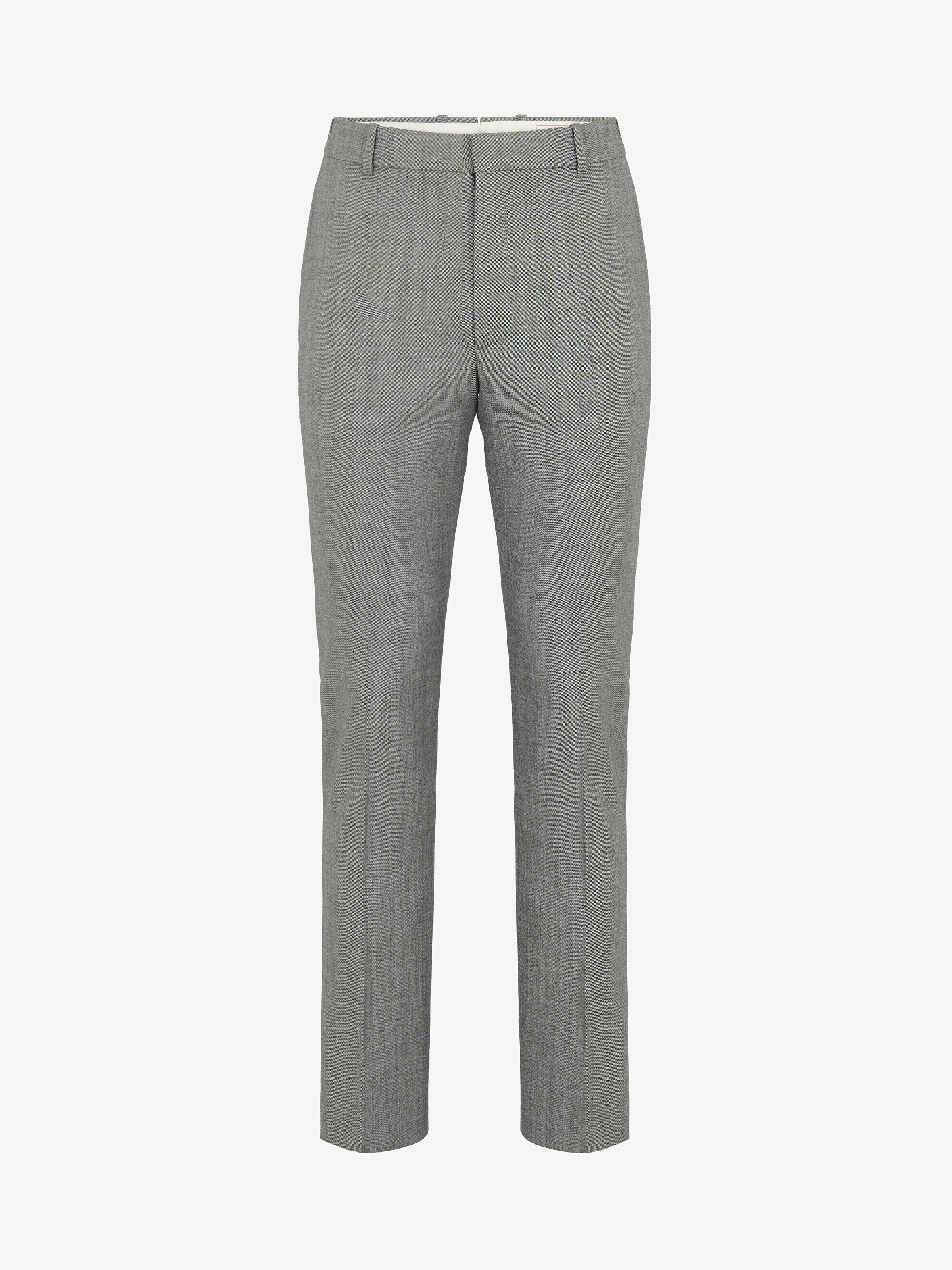 Alexander McQueen Men's Grey & Silver Tailored Cigarette Trousers - 42 (Wool)