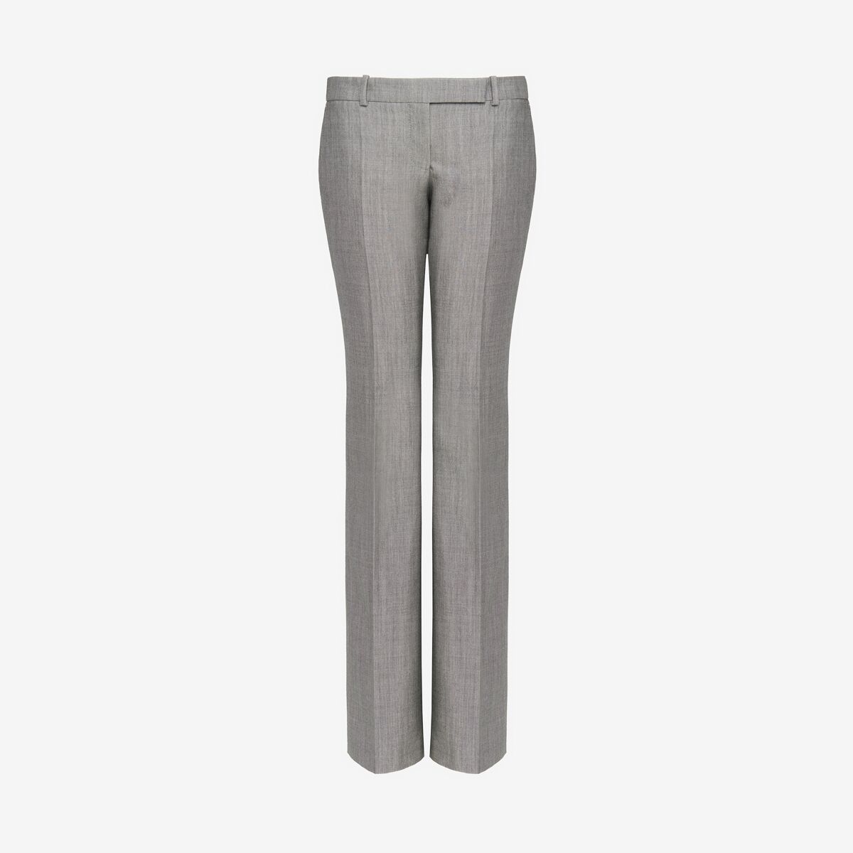 Alexander Mcqueen Wool-mohair Bootcut Trousers In Black/ivory