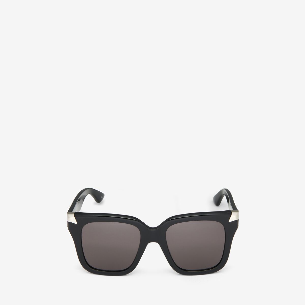 Alexander Mcqueen Punk Rivet Oversize Sunglasses In Black/smoke