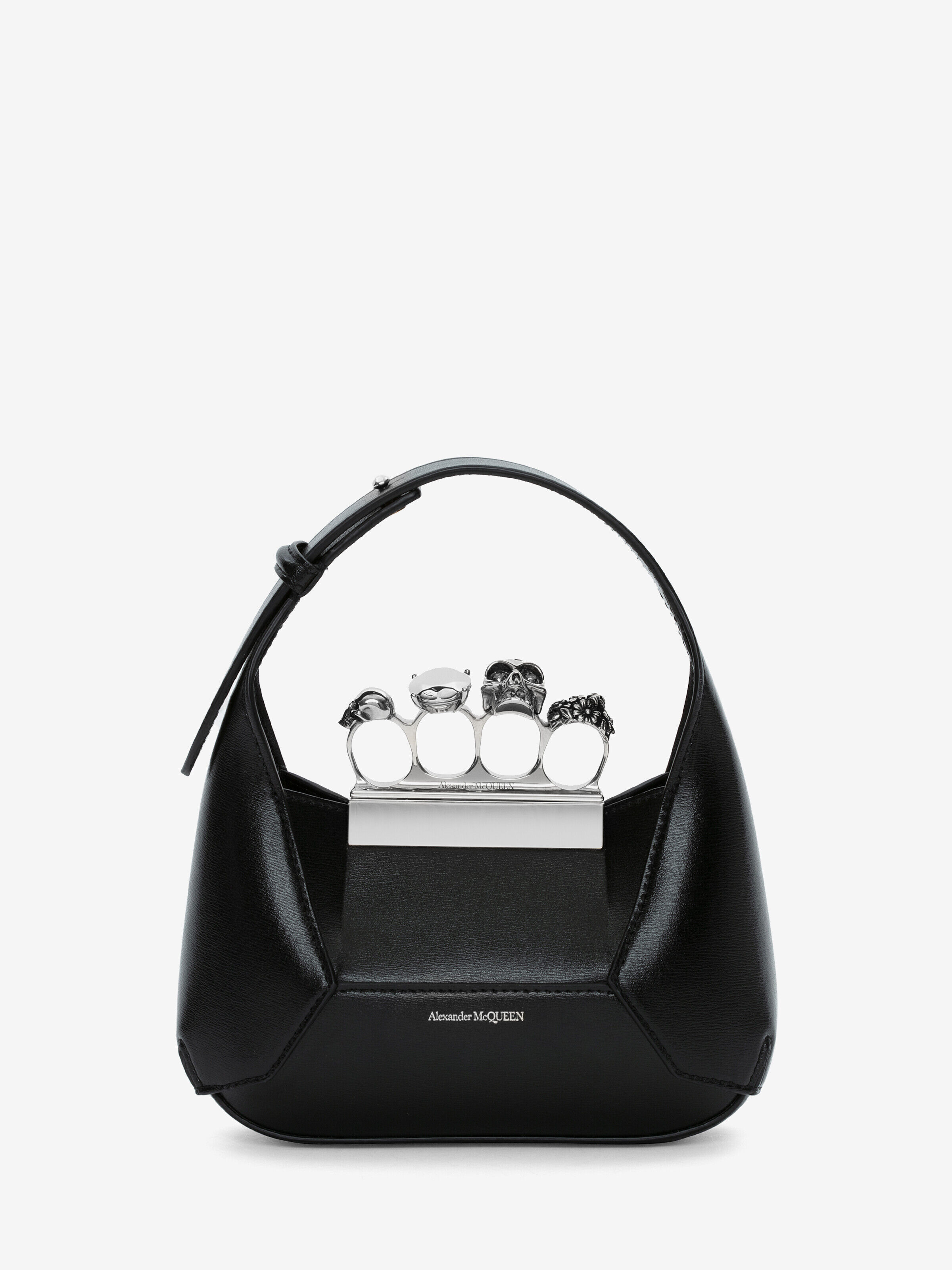 Alexander McQueen Women's Black The Jewelled Hobo Mini Bag (Calf Leather)