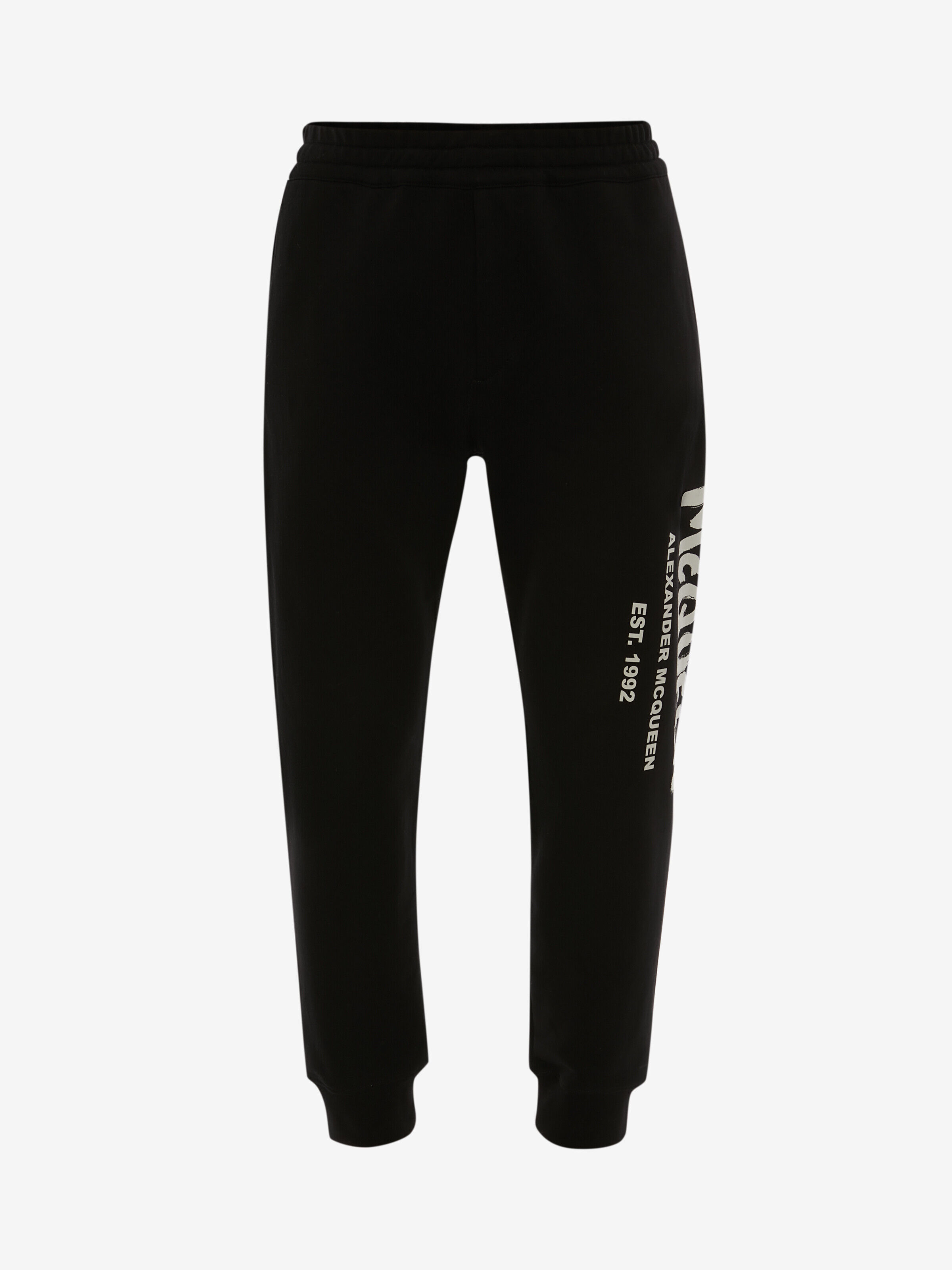 Alexander McQueen Men's Black McQueen Graffiti Joggers - XL (Cotton)