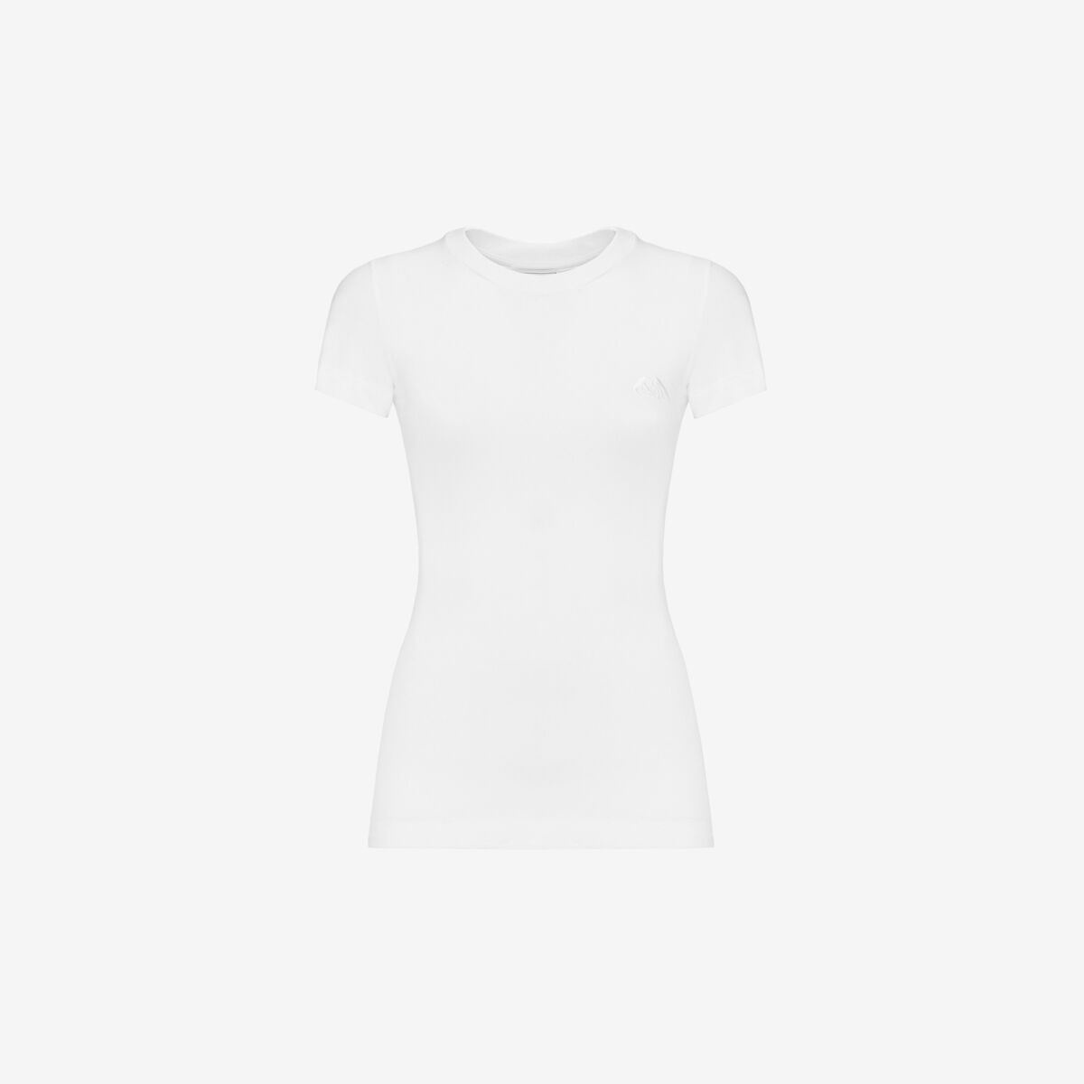 Shop Alexander Mcqueen Seal Logo Fitted T-shirt In Optic White