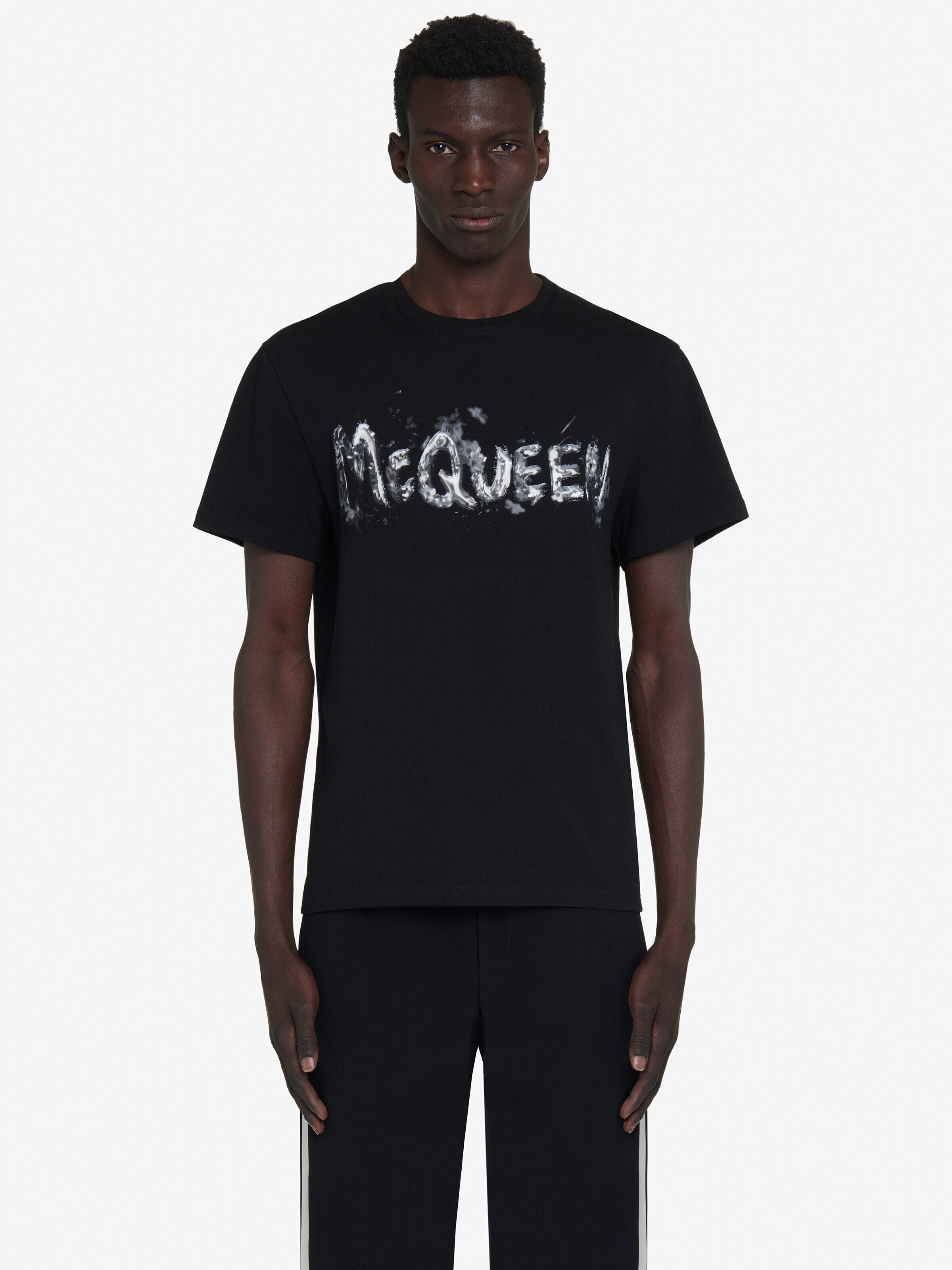 Alexander McQueen - T-shirt McQueen Graffiti - Homme - Noir - 52 (Coton)
