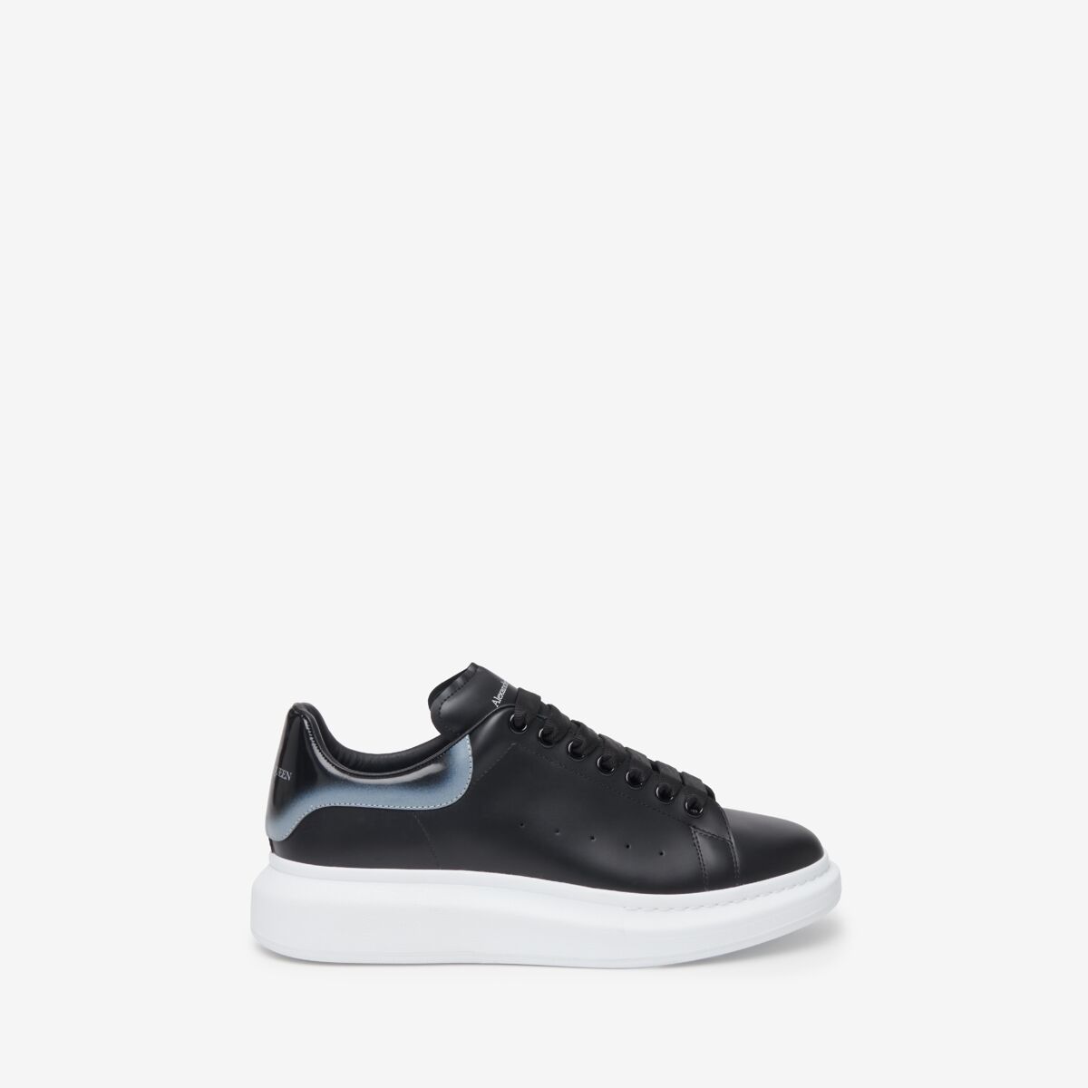 Shop Alexander Mcqueen Oversized Sneaker In Black/silver