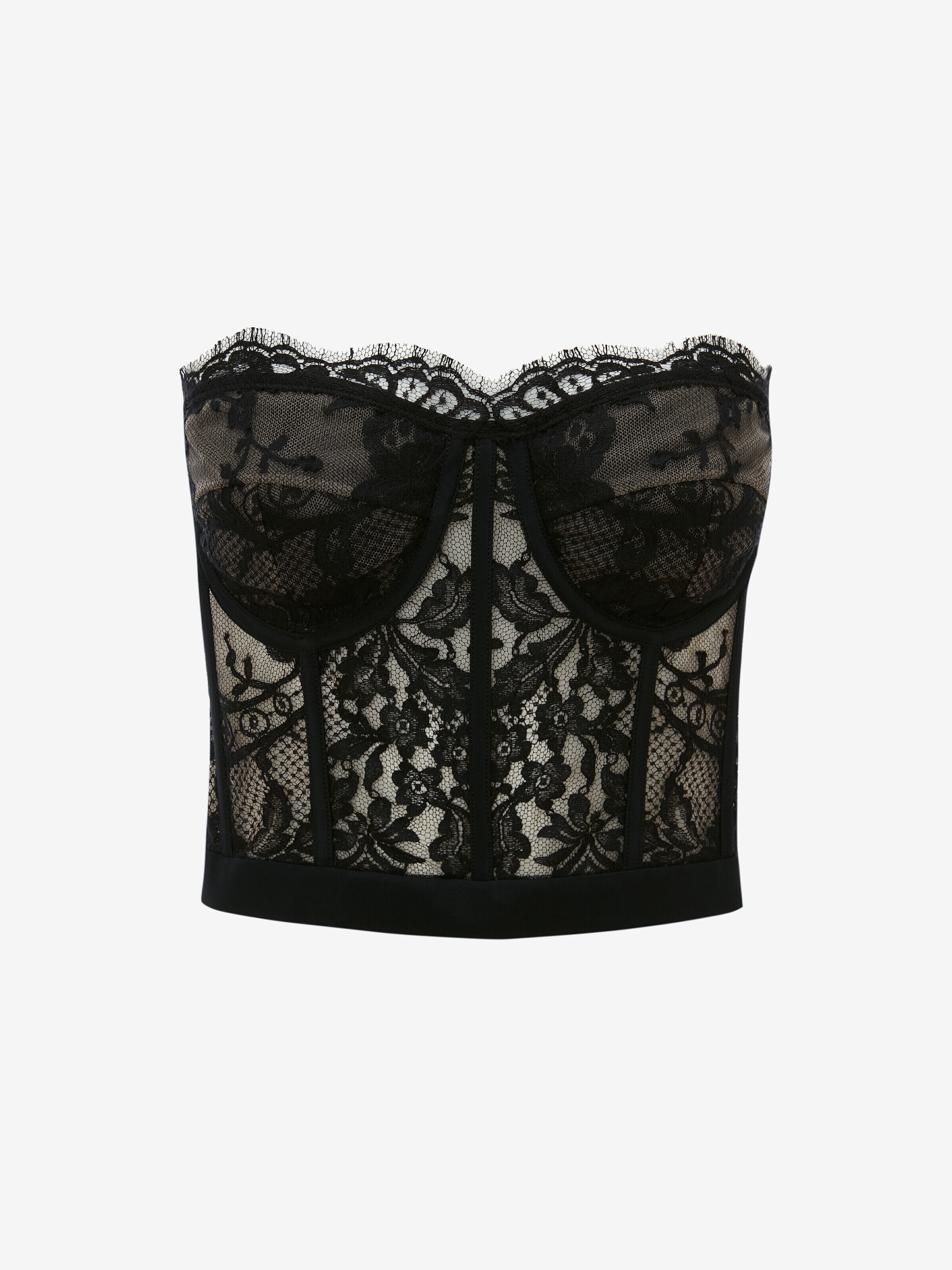 Alexander McQueen Women's Black Lace Corset - 6 (Acetate & Silk)