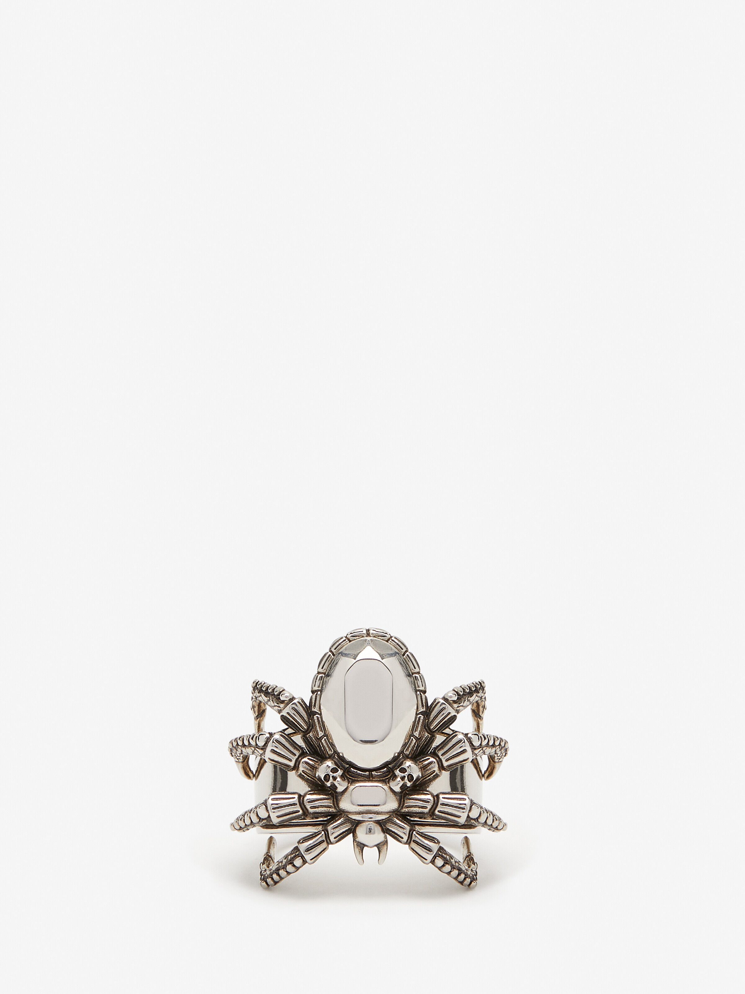 Alexander McQueen Men's Silver Spider Ring - 19 (Brass)