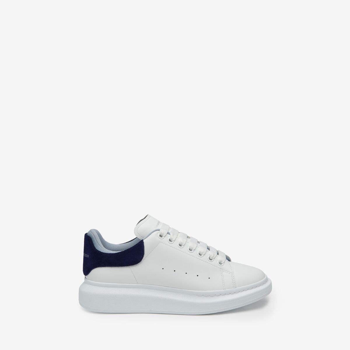 Shop Alexander Mcqueen Oversized Sneaker In White/navy/light Blue