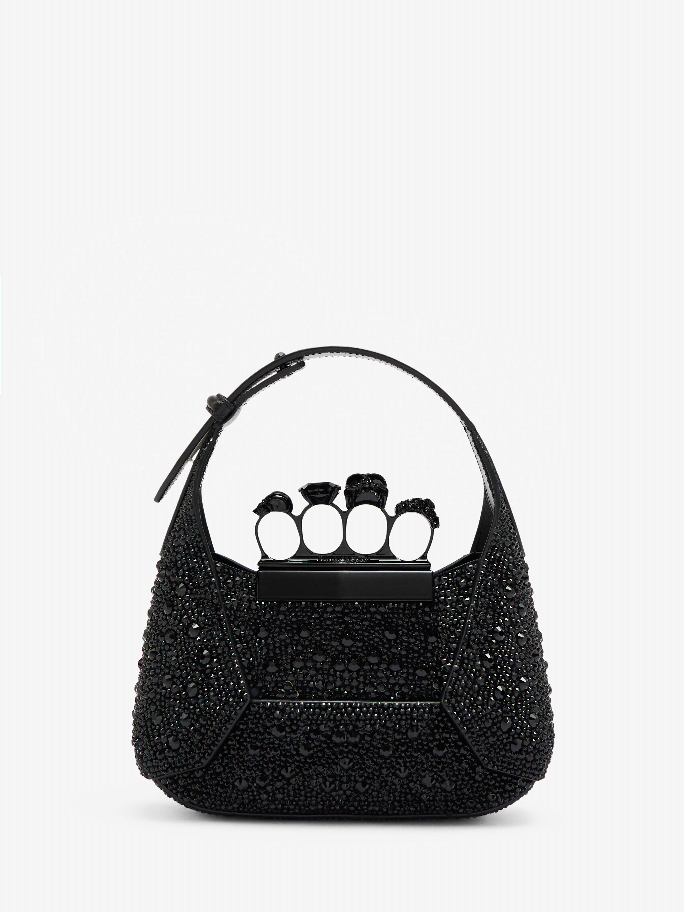 Alexander McQueen Women's Black The Jewelled Hobo Mini Bag (Calf Leather)