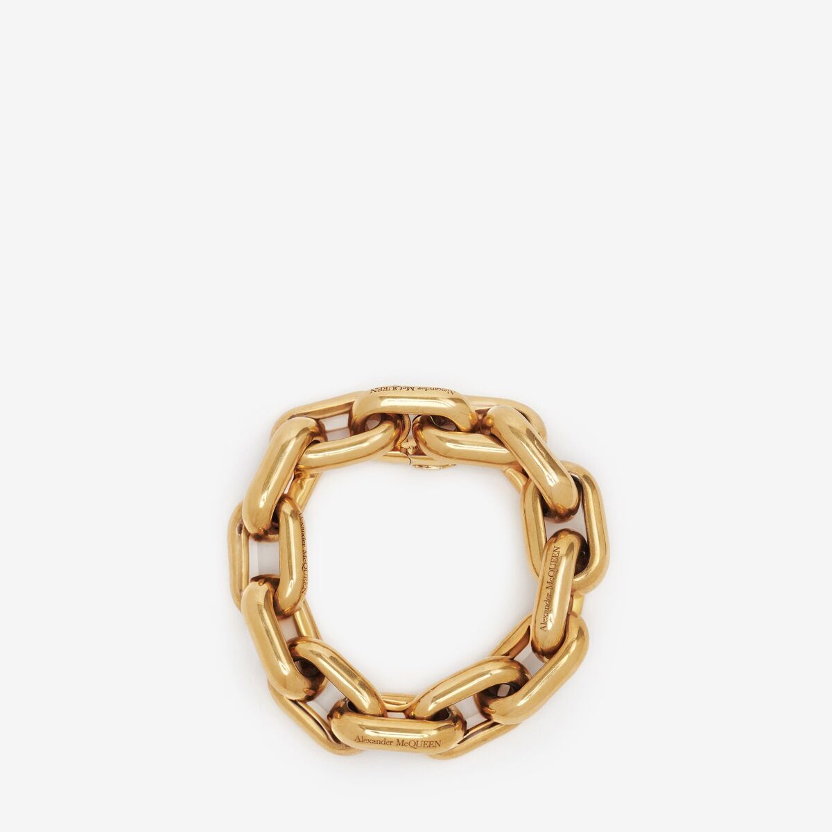 Alexander Mcqueen Peak Chain Bracelet In Antique Gold