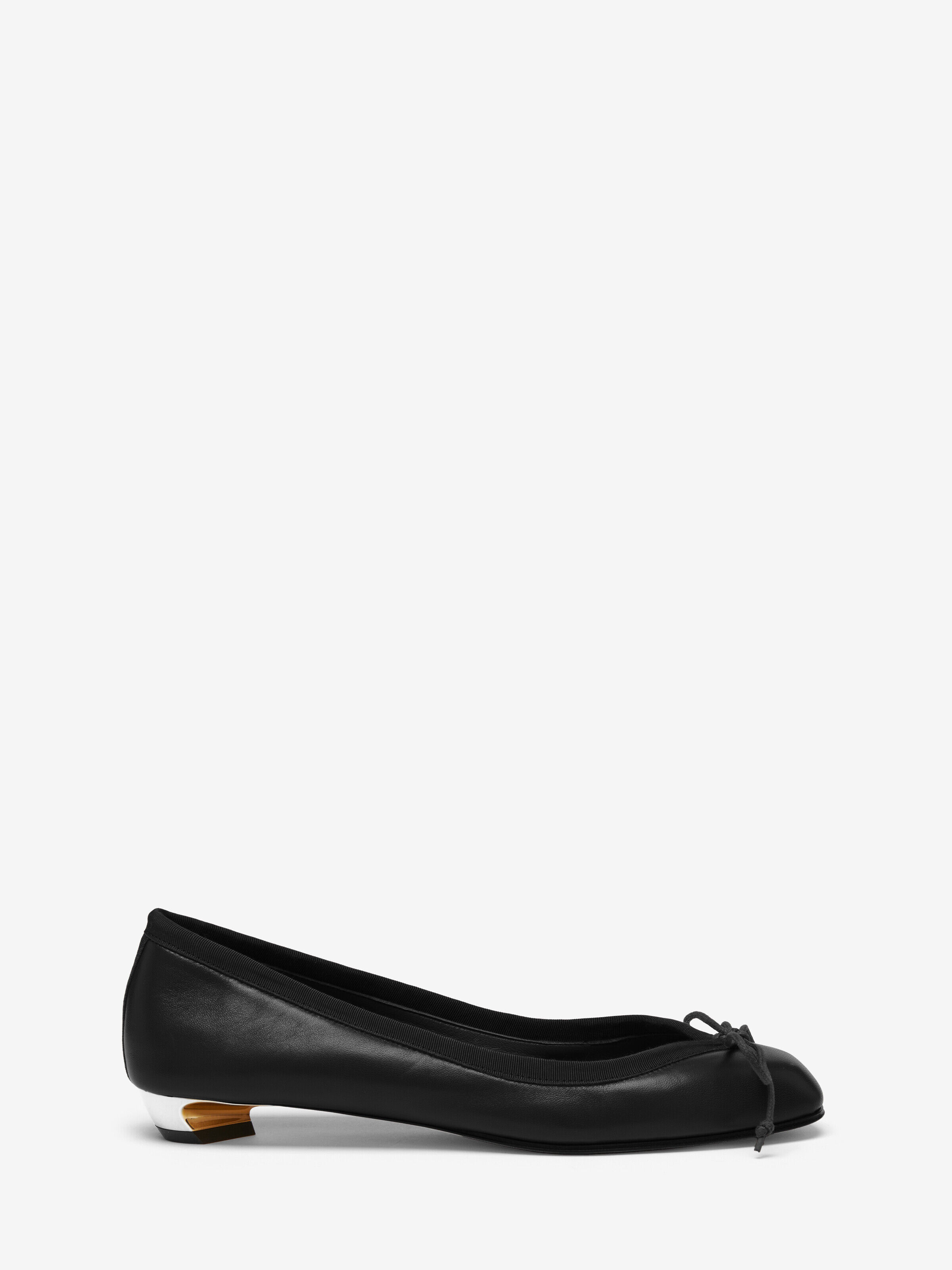 Alexander McQueen Women's Black Armadillo Ballet Flat - 36 (Lambskin)