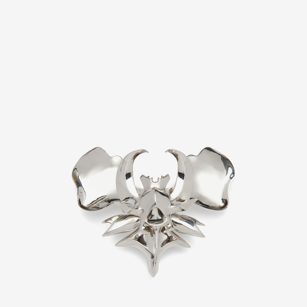 Alexander Mcqueen Orchid Ring In Antique Silver
