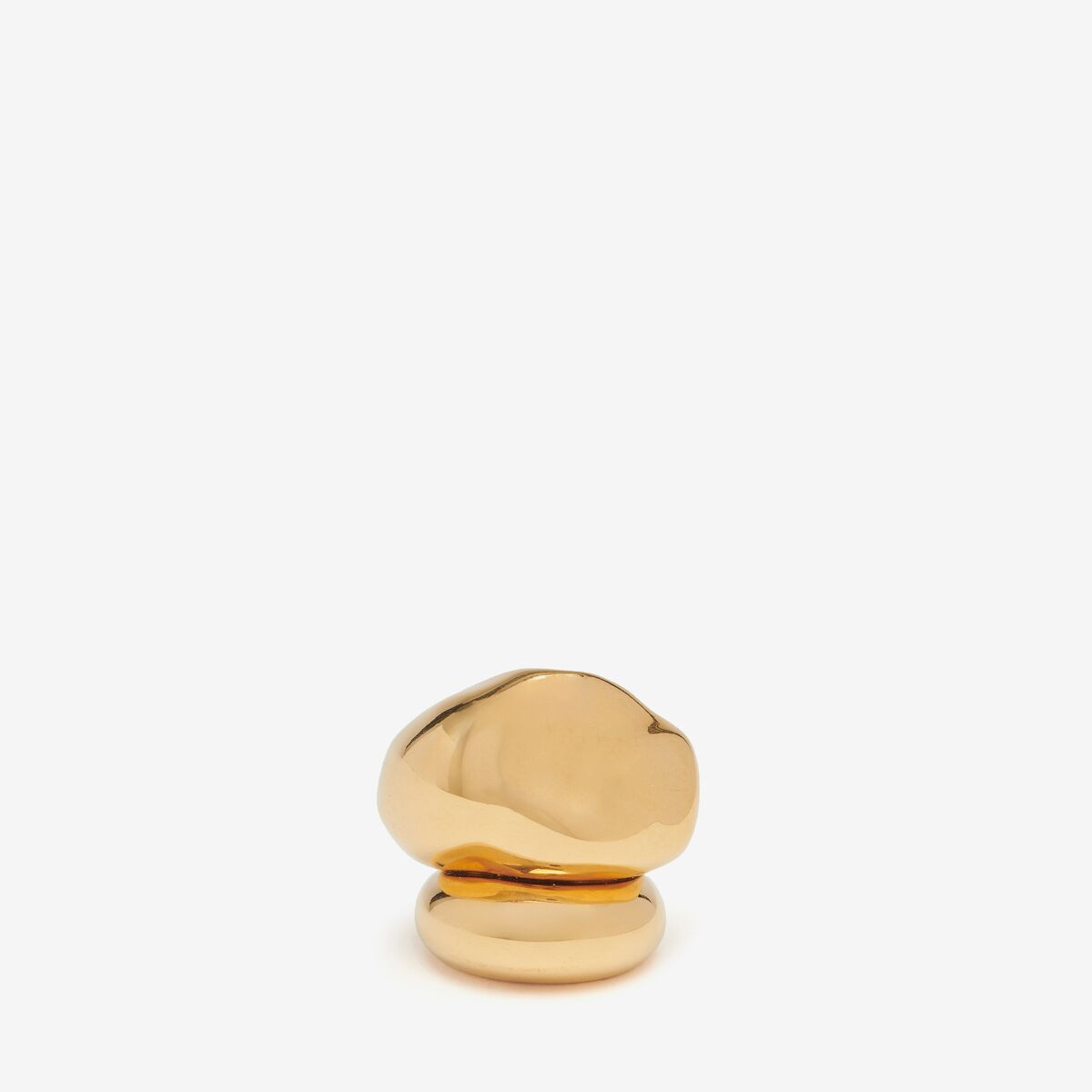 Shop Alexander Mcqueen Stacked Ring In Antique Gold