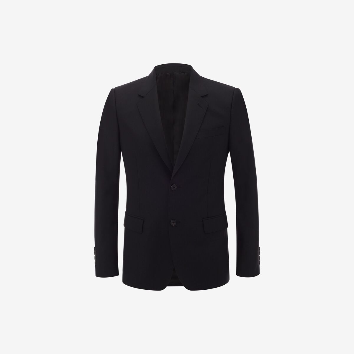 Shop Alexander Mcqueen Wool Mohair Jacket In Black