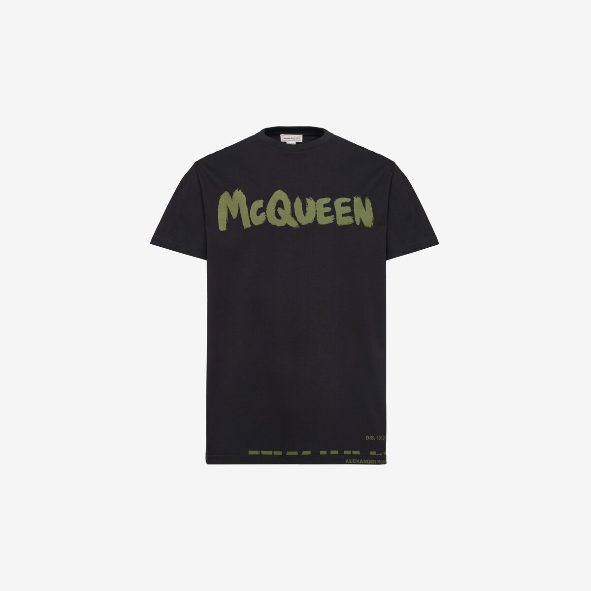Shop Alexander Mcqueen Mcqueen Graffiti T-shirt In Black/khaki