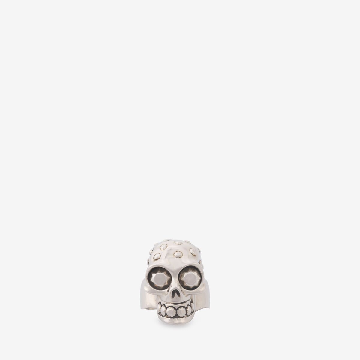Alexander Mcqueen The Knuckle Skull Ring In Antique Silver