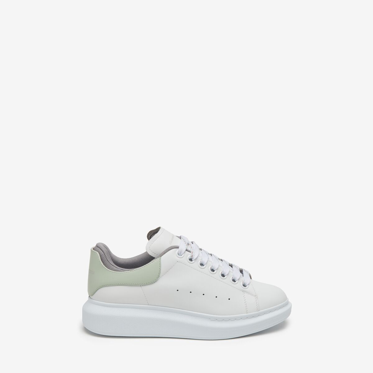Shop Alexander Mcqueen Oversized Sneaker In White/mint/cement