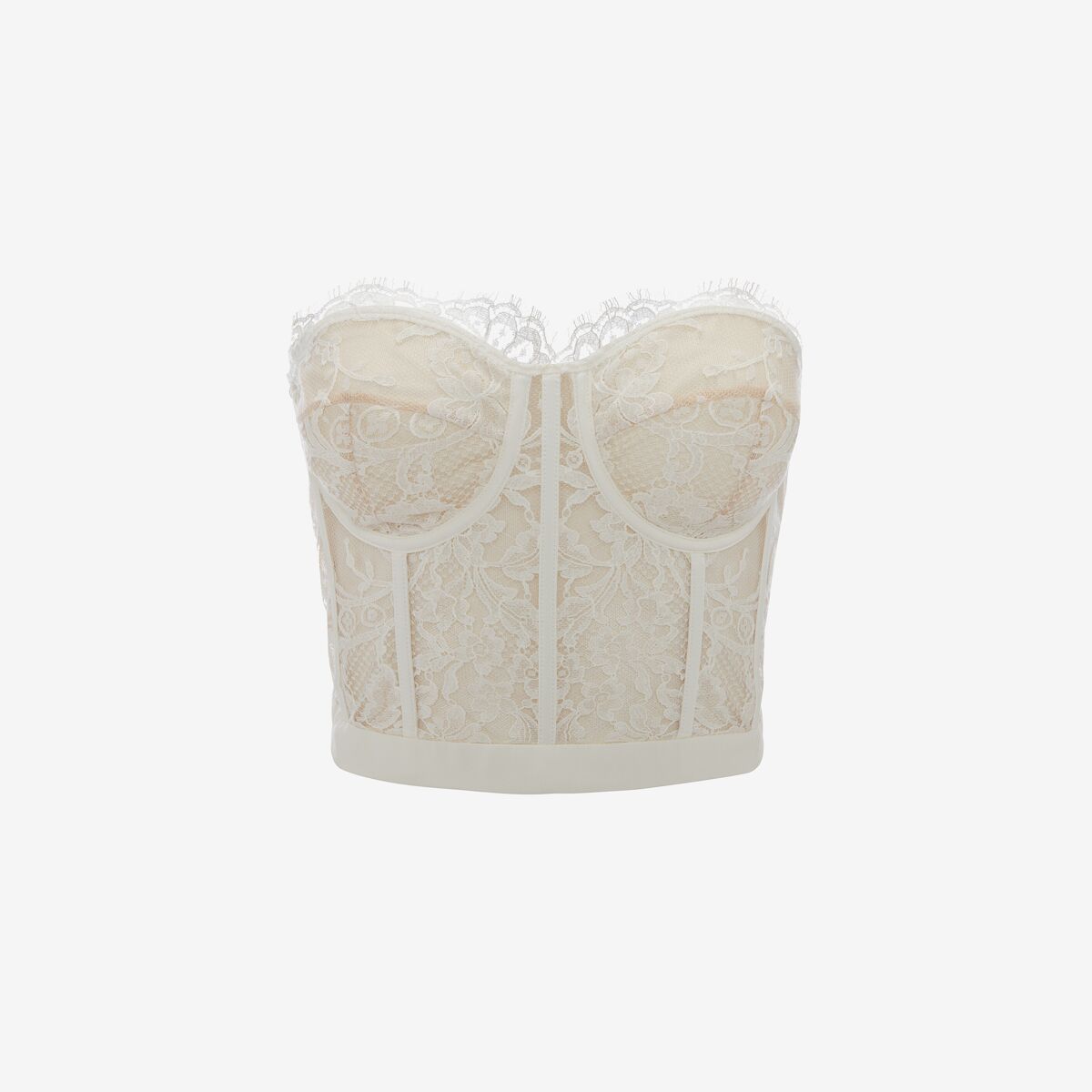 Shop Alexander Mcqueen Lace Corset In White