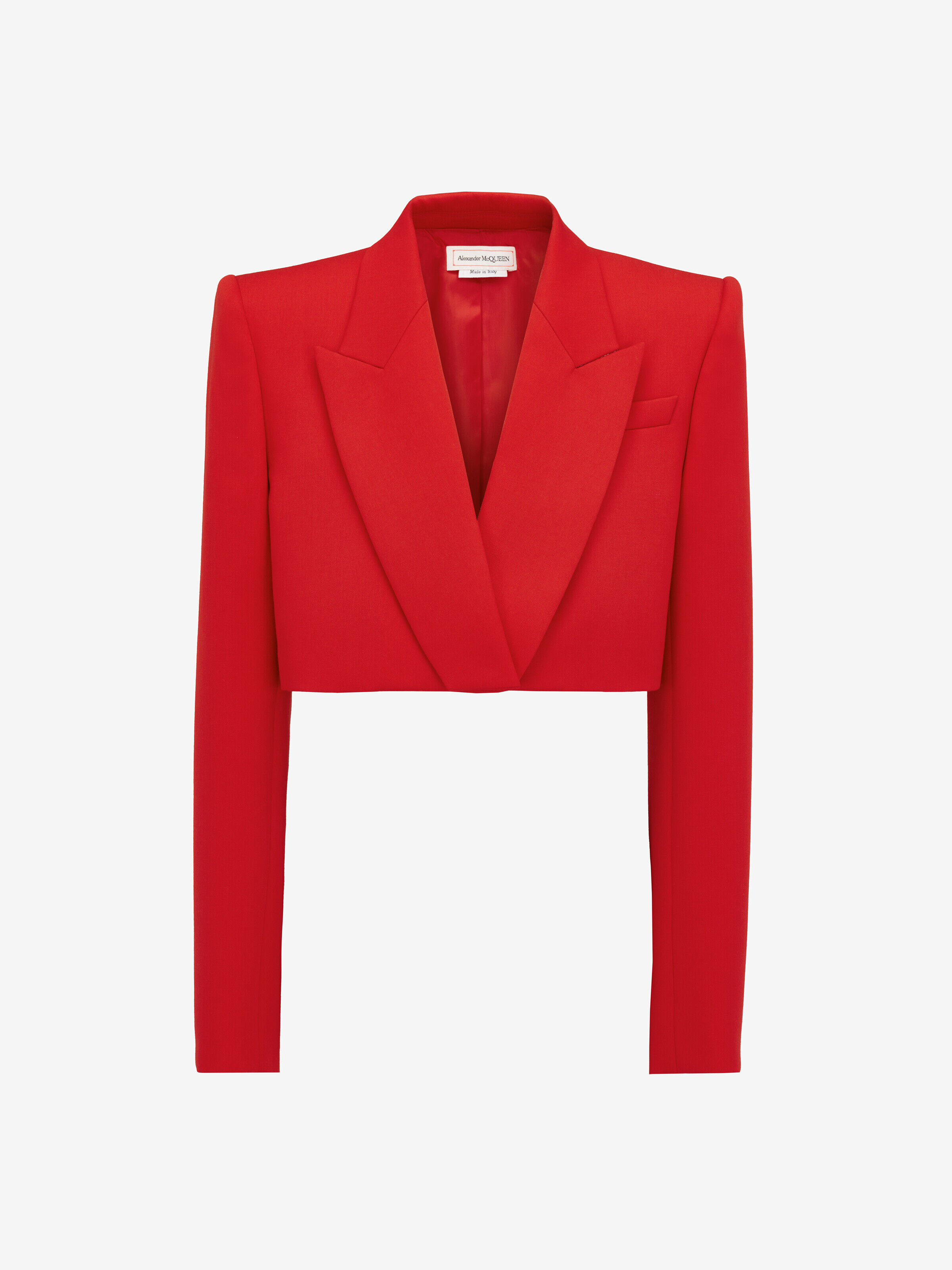 Alexander McQueen - Giacca elegante corta - Donna - Rosso - 36 (Lana)