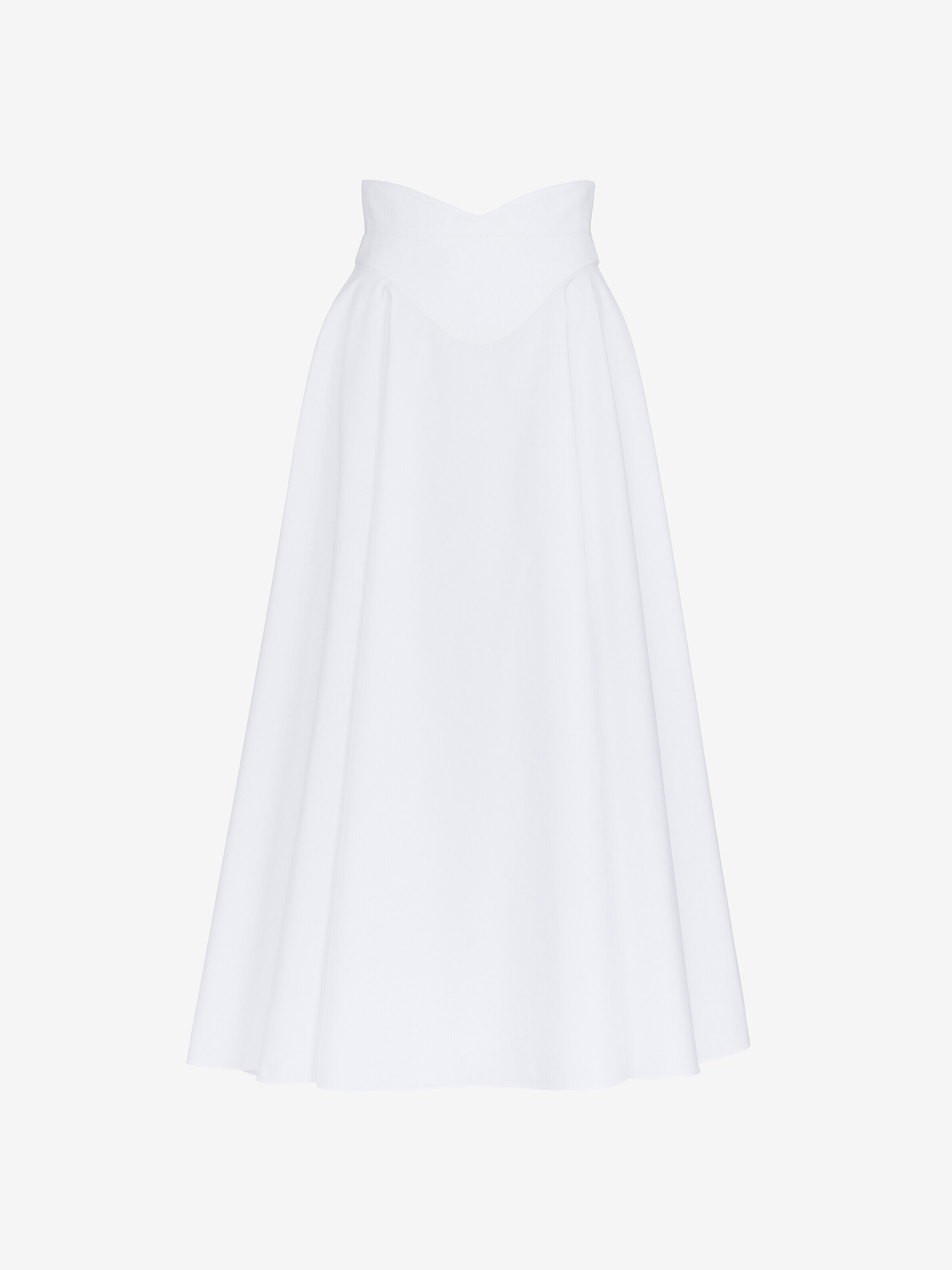 Alexander McQueen Women's White Corset Midi Skirt - 34 (Cotton)