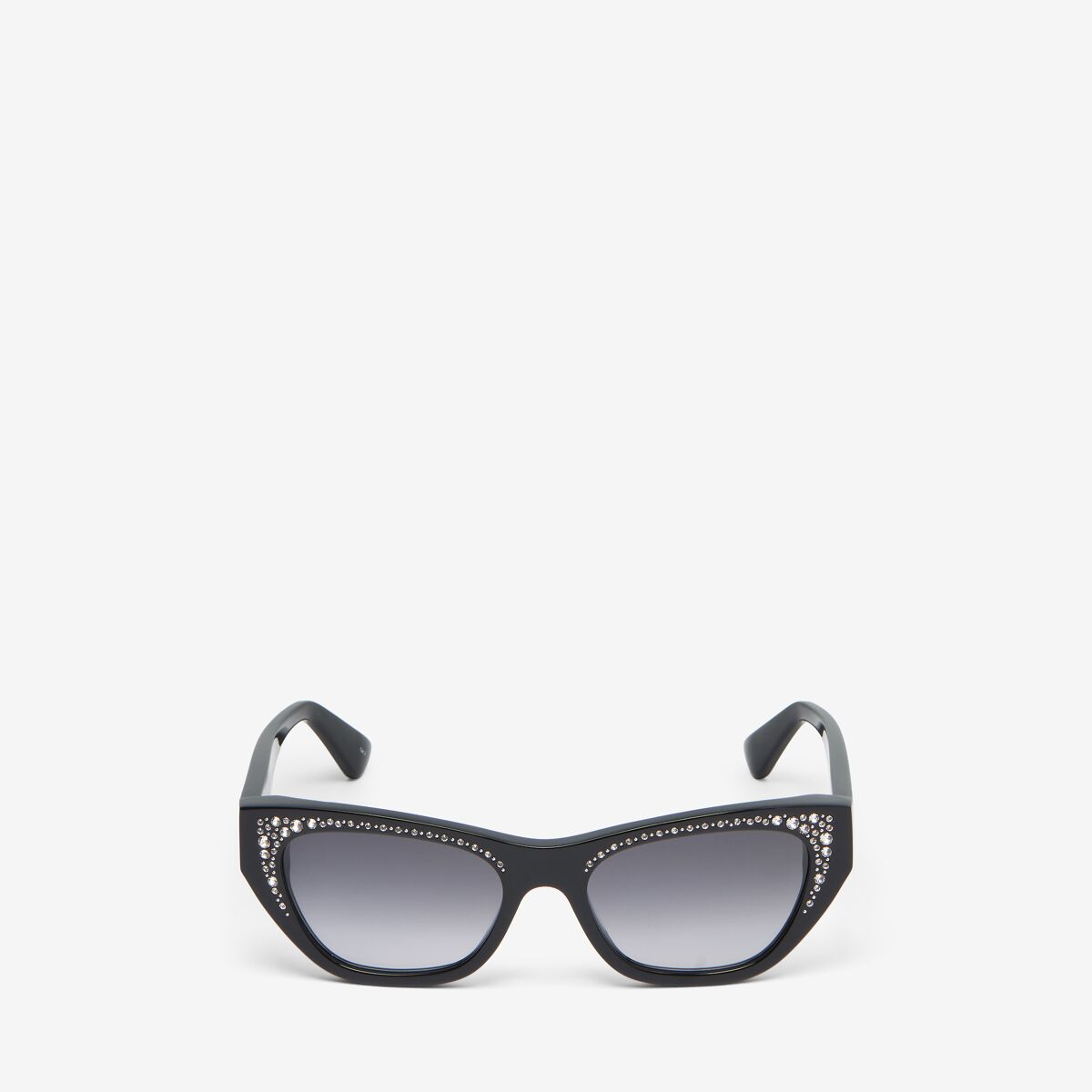 Alexander Mcqueen Pavé Jewelled Sunglasses In Black/grey
