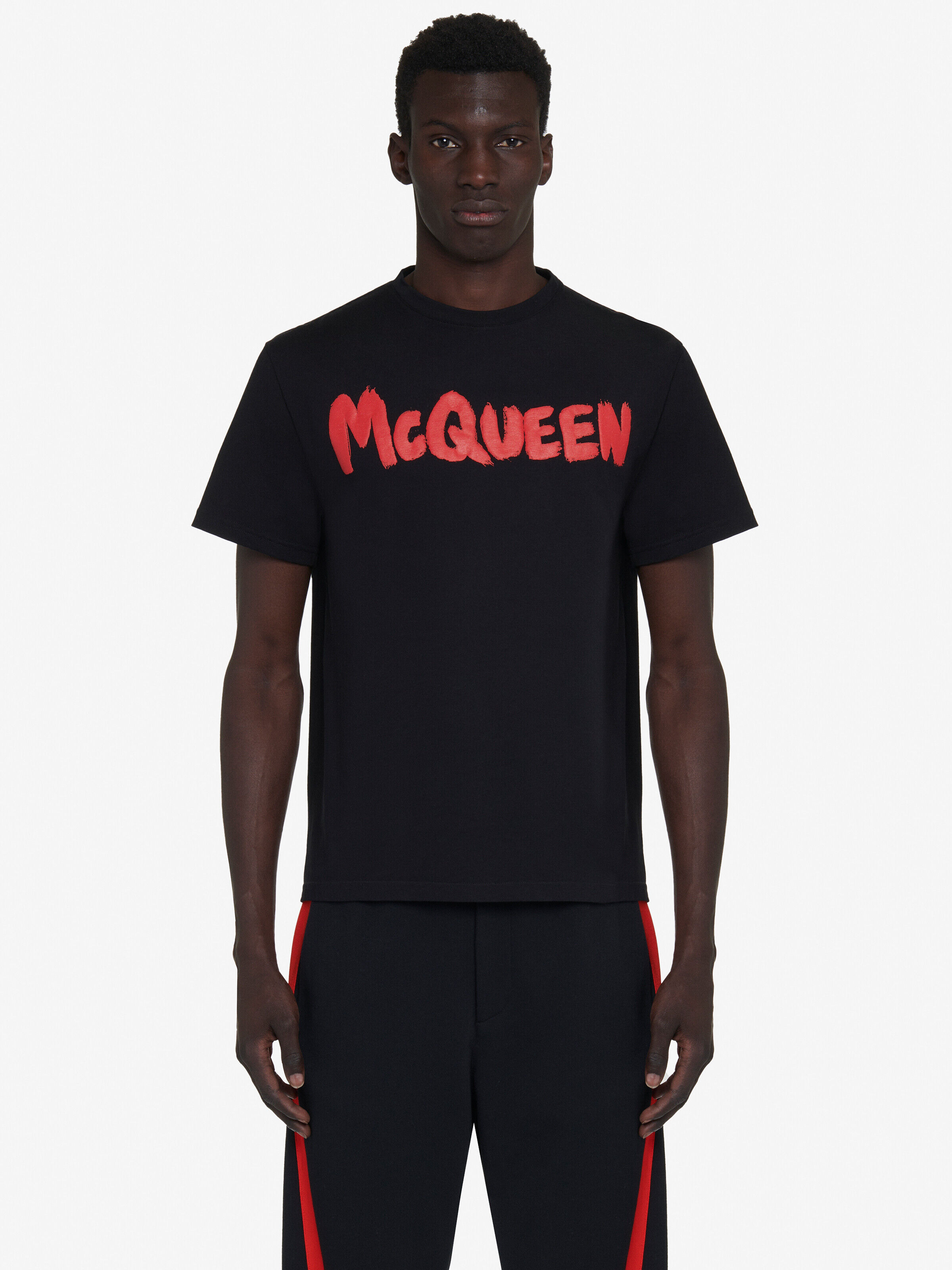 Alexander McQueen - T-shirt McQueen Graffiti - Homme - Noir - 52 (Coton)