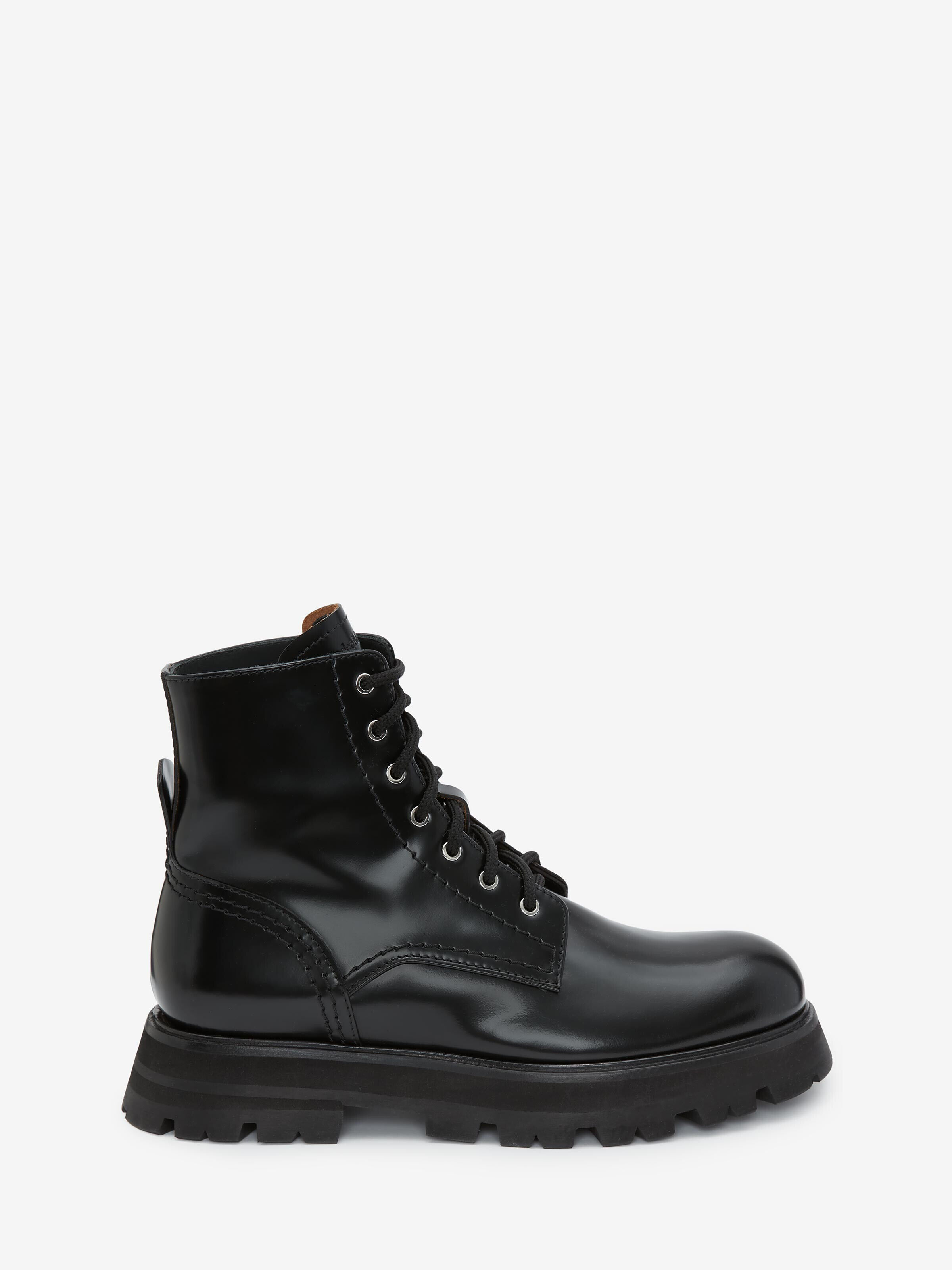 Alexander McQueen Women's Black Wander Boot - 34.5 (Calf Leather)