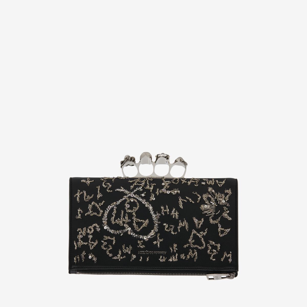 ALEXANDER MCQUEEN Skull Four-Ring small pouch