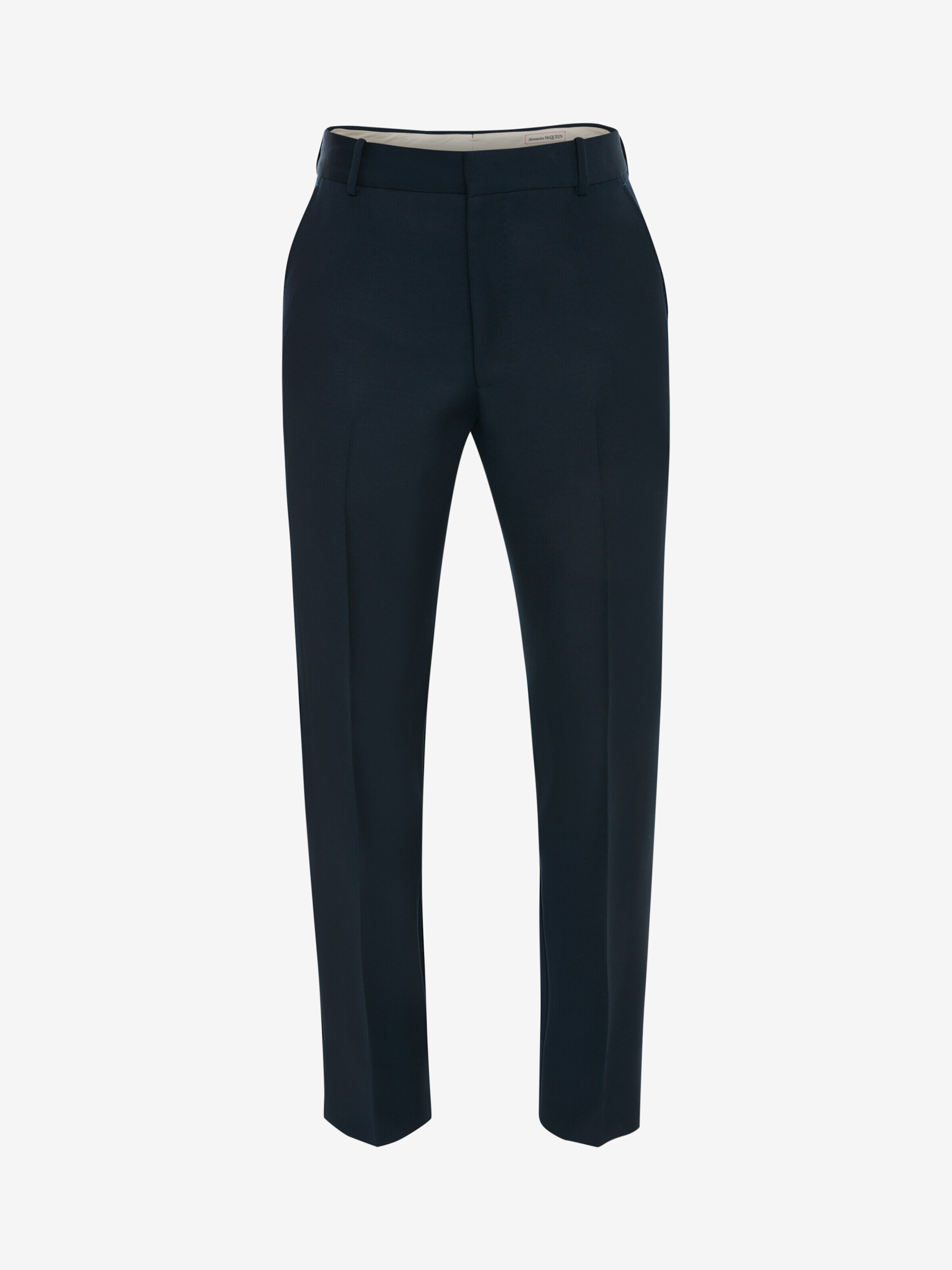 Alexander McQueen Men's Blue Tailored Cigarette Trousers - 42 (Wool & Mohair)