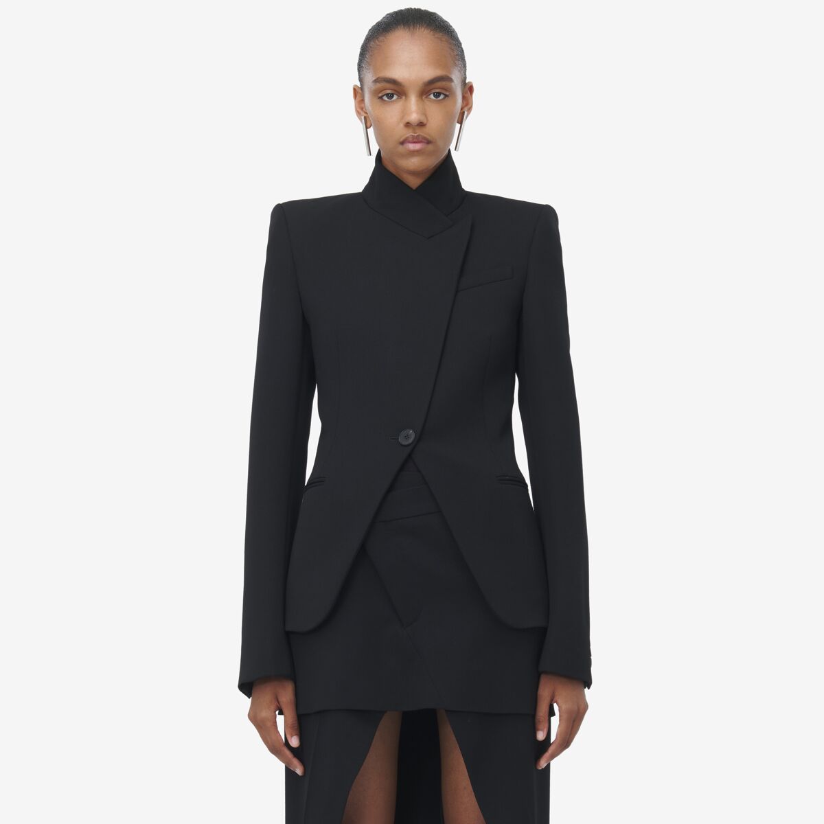 ALEXANDER MCQUEEN TWISTED SPLICED JACKET