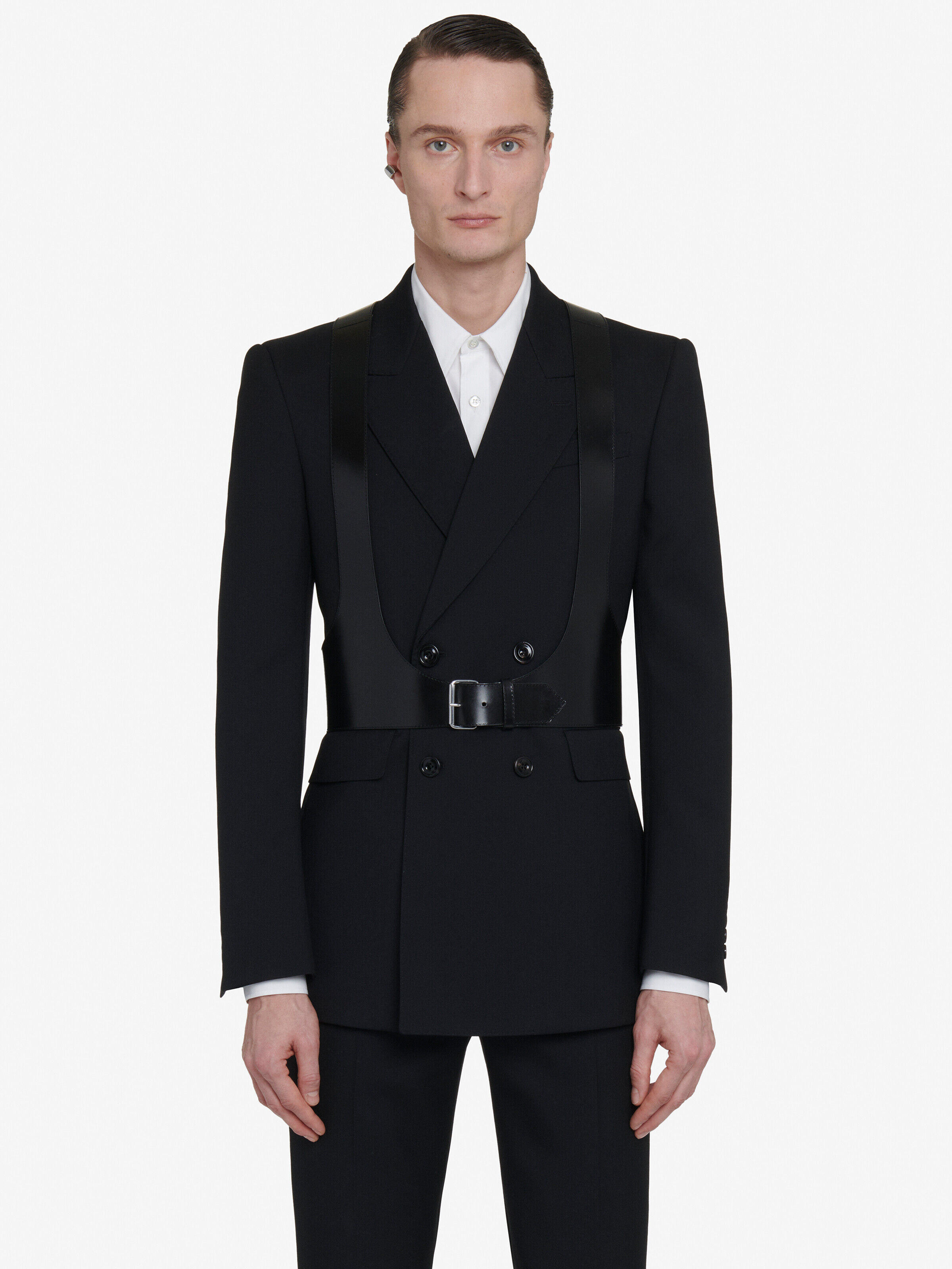 Alexander McQueen Men's Black Leather Harness - XL (Calfskin)