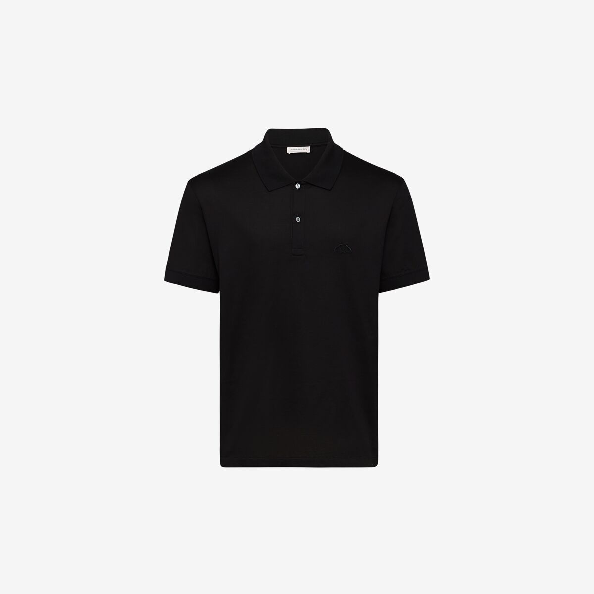 Shop Alexander Mcqueen Seal Logo Polo Shirt In Black