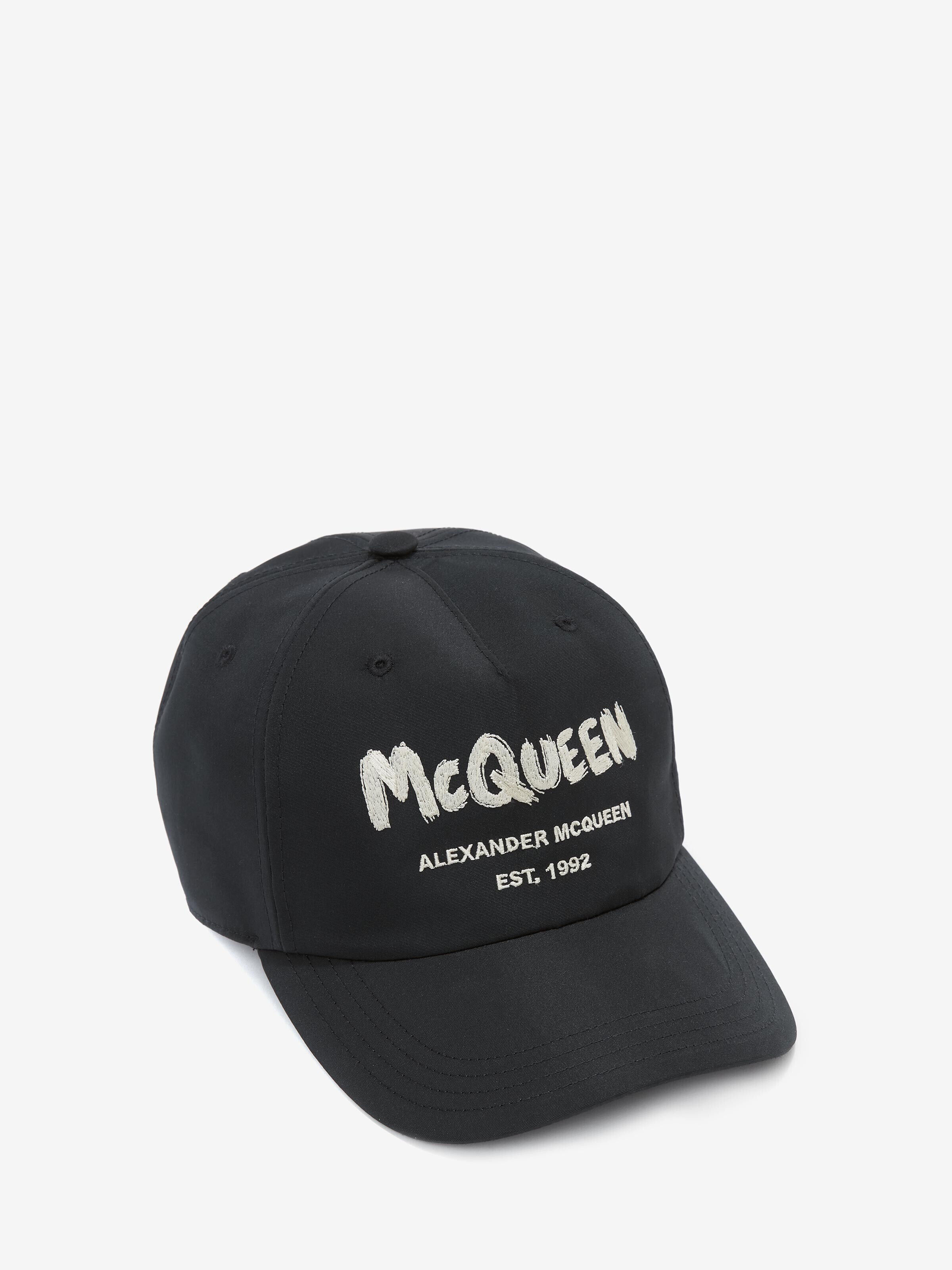 Alexander McQueen - Casquette McQueen Graffiti - Homme - Noir - L (Polyester)