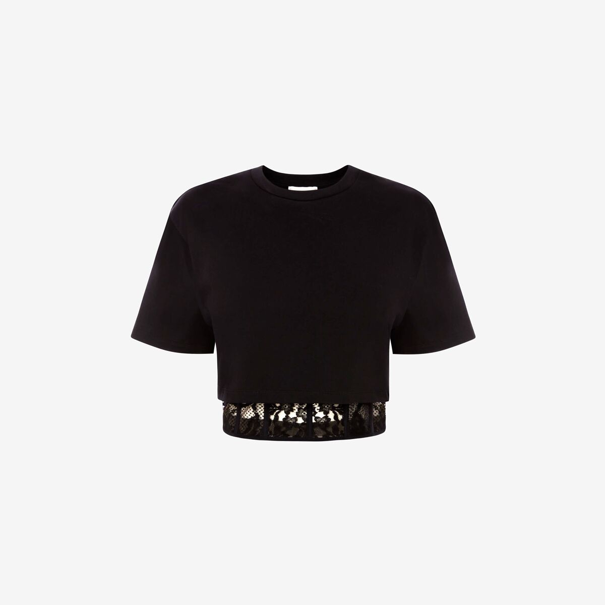 Shop Alexander Mcqueen Corset T-shirt In Black