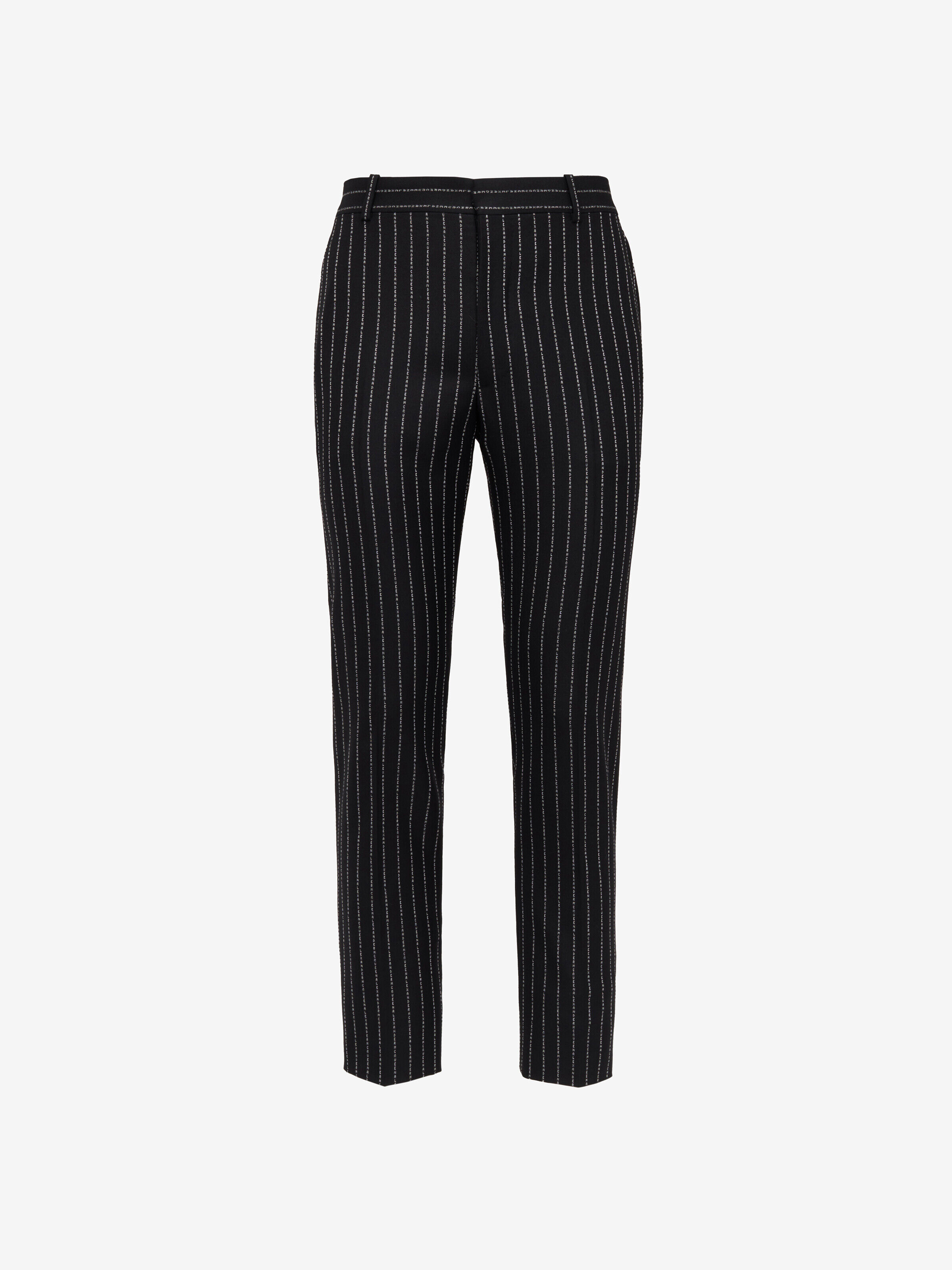 ZARA Navy Blue/White Striped High Waisted Cuffed Stretchy Cigarette Pants S  | eBay