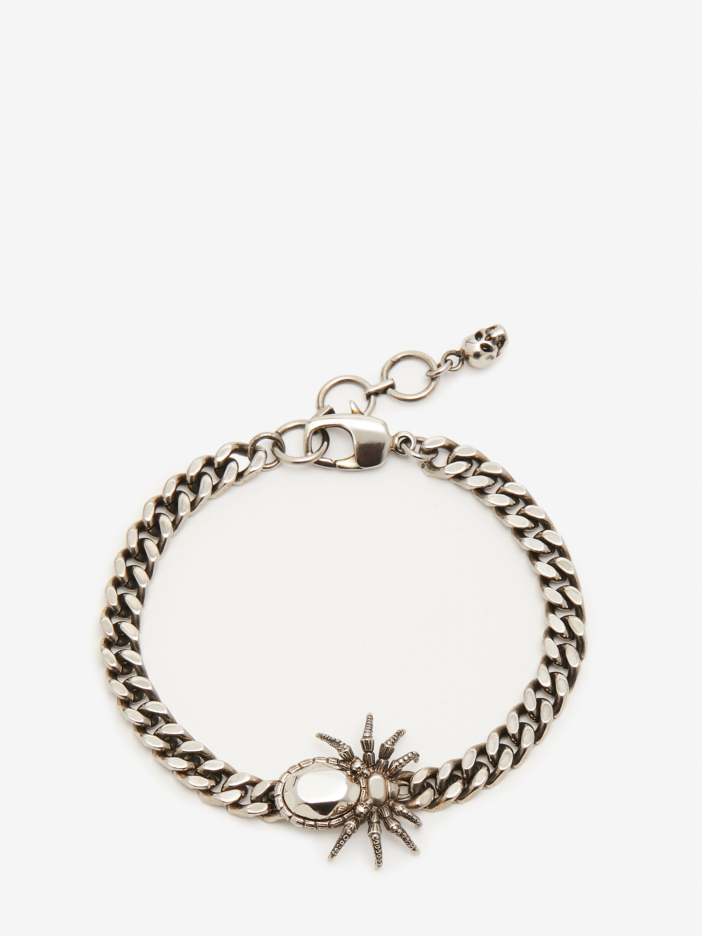 Alexander McQueen Men's Silver Spider Chain Bracelet (Brass)