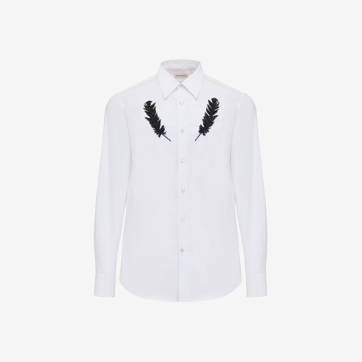 Alexander Mcqueen Feather Jet Applique Shirt In White | ModeSens