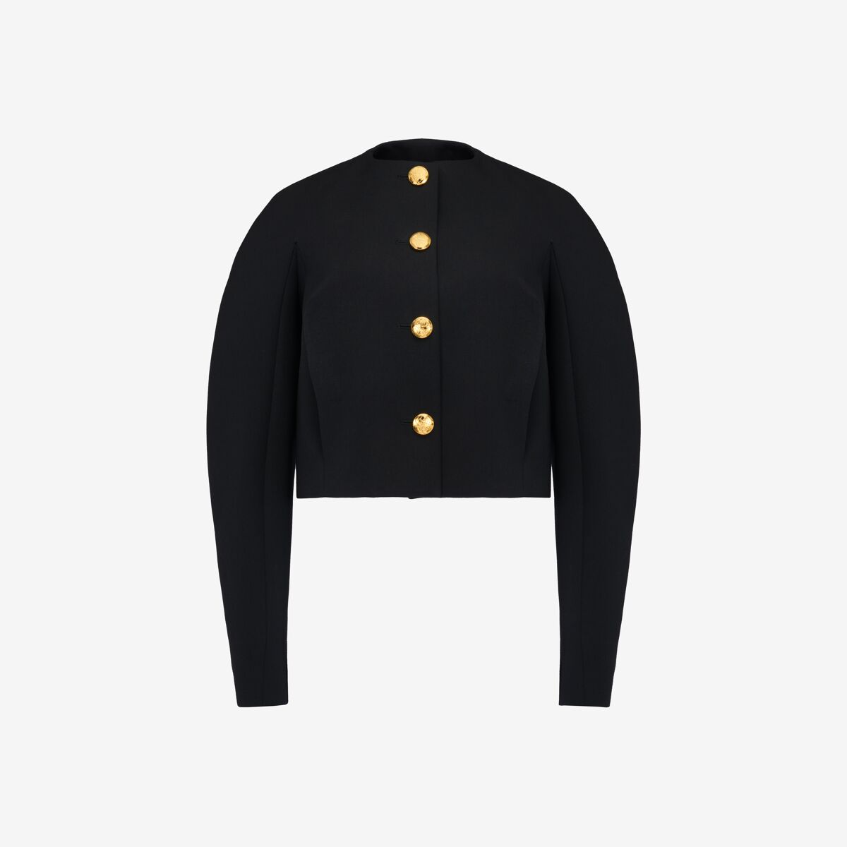 Shop Alexander Mcqueen Cocoon Sleeve Military Jacket In Black