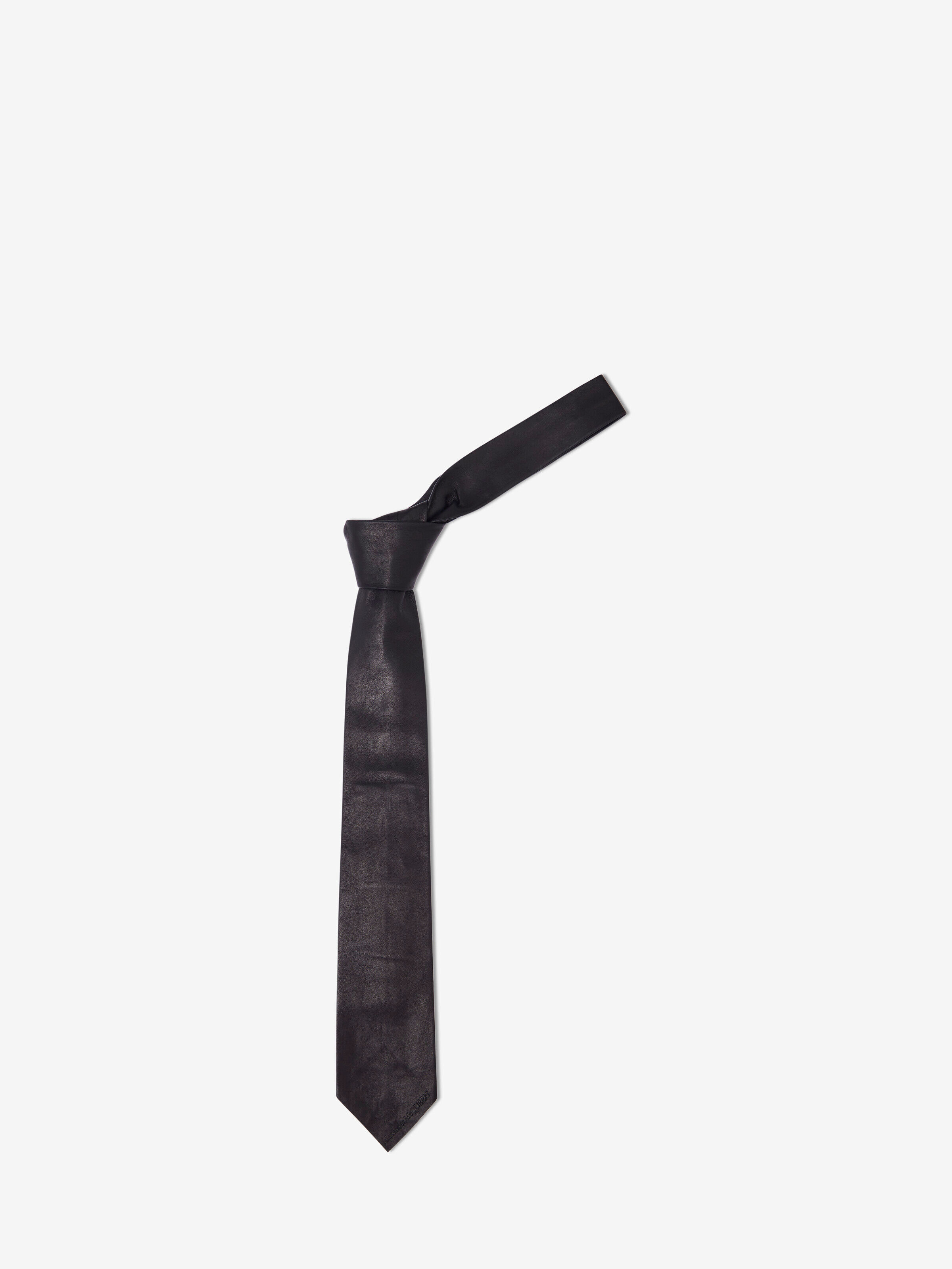 Alexander McQueen Women's Black Leather Tie (Lambskin)