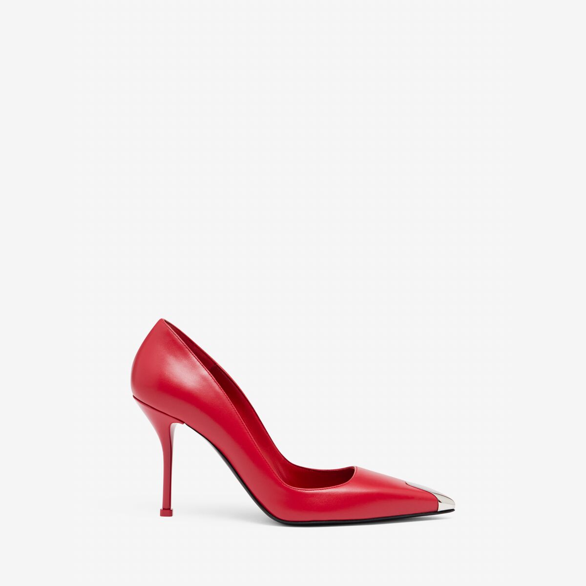 Alexander Mcqueen Punk Pump In Welsh Red/silver