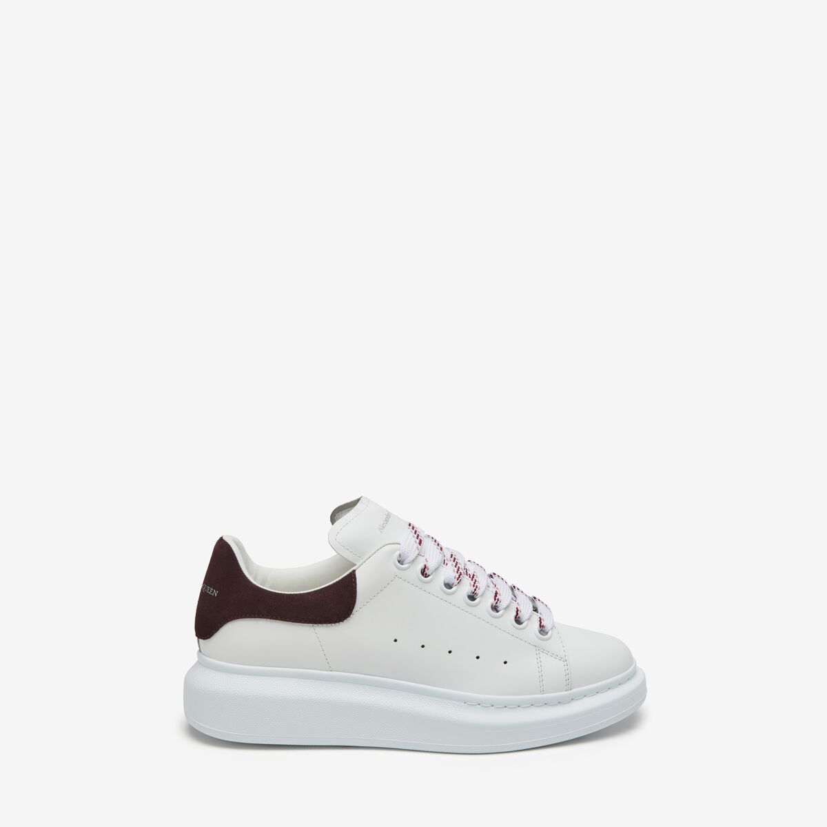 Shop Alexander Mcqueen Oversized Sneaker In White/dark Burgundy