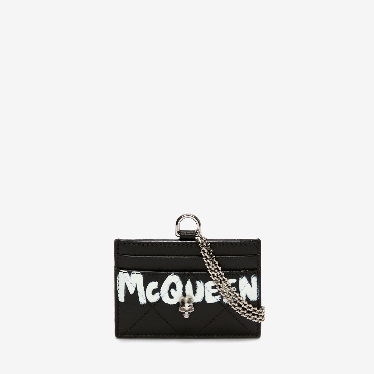 ALEXANDER MCQUEEN McQueen Graffiti Card Holder with Chain
