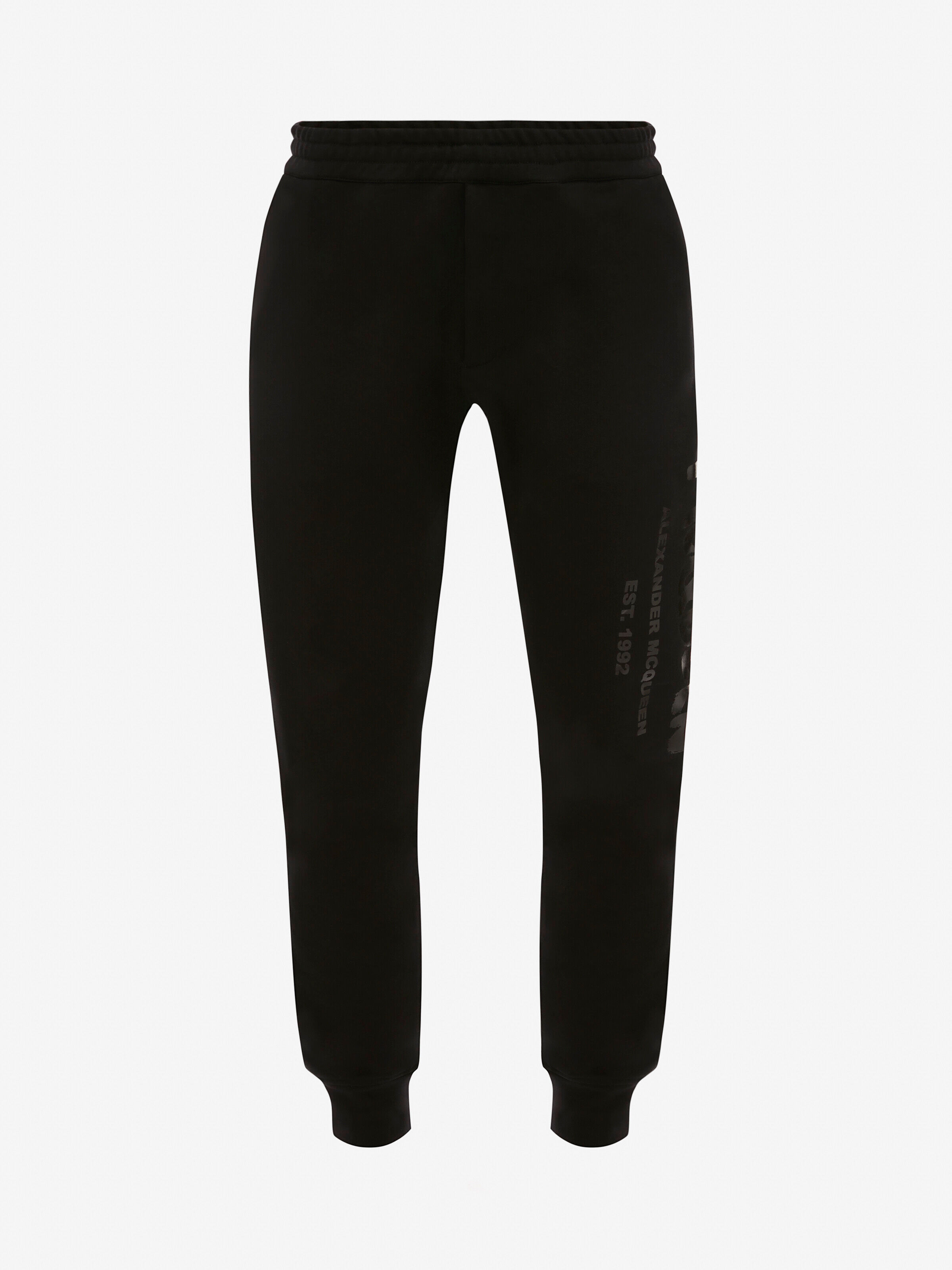 Alexander Mcqueen Mcqueen Graffiti Joggers In Black