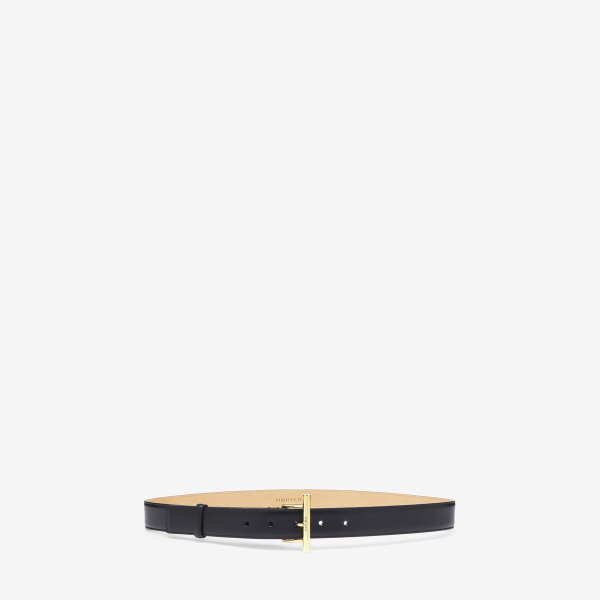 Alexander Mcqueen Mcqueen T-bar Hip Belt In Black/gold