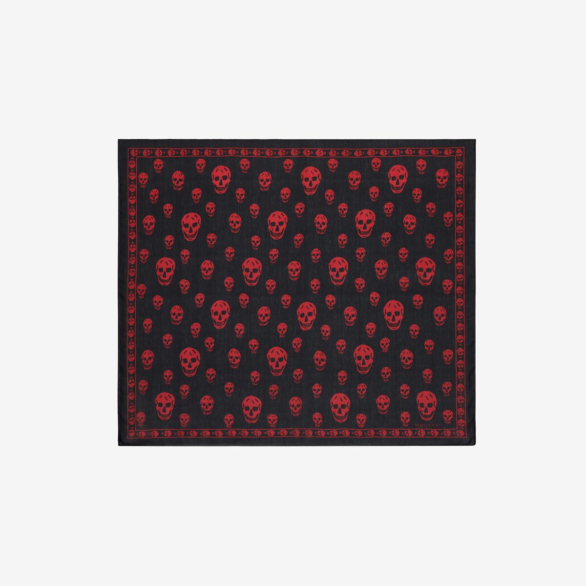 Alexander Mcqueen Scarf With Jacquard Pattern In Black/red