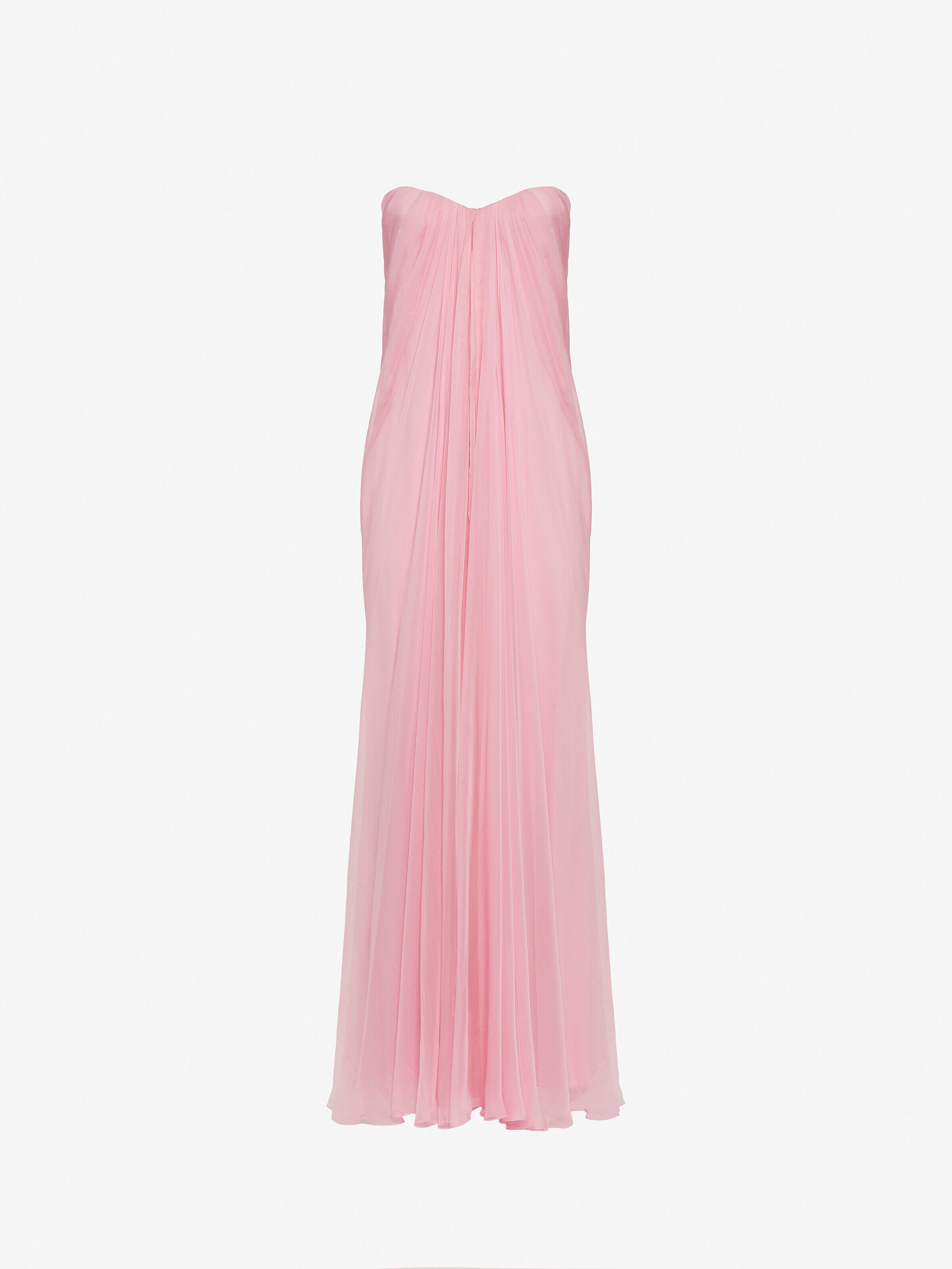 Alexander McQueen Women's Pink Bustier Evening Dress - 16 (Silk)