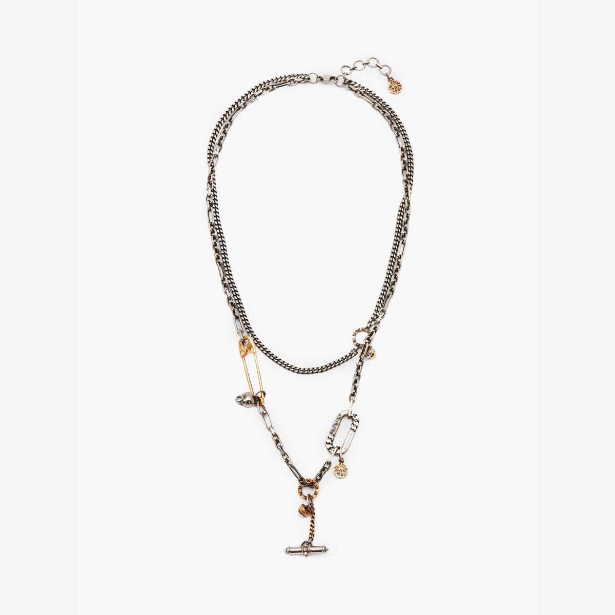 ALEXANDER MCQUEEN Safety Pin and Stud Necklace