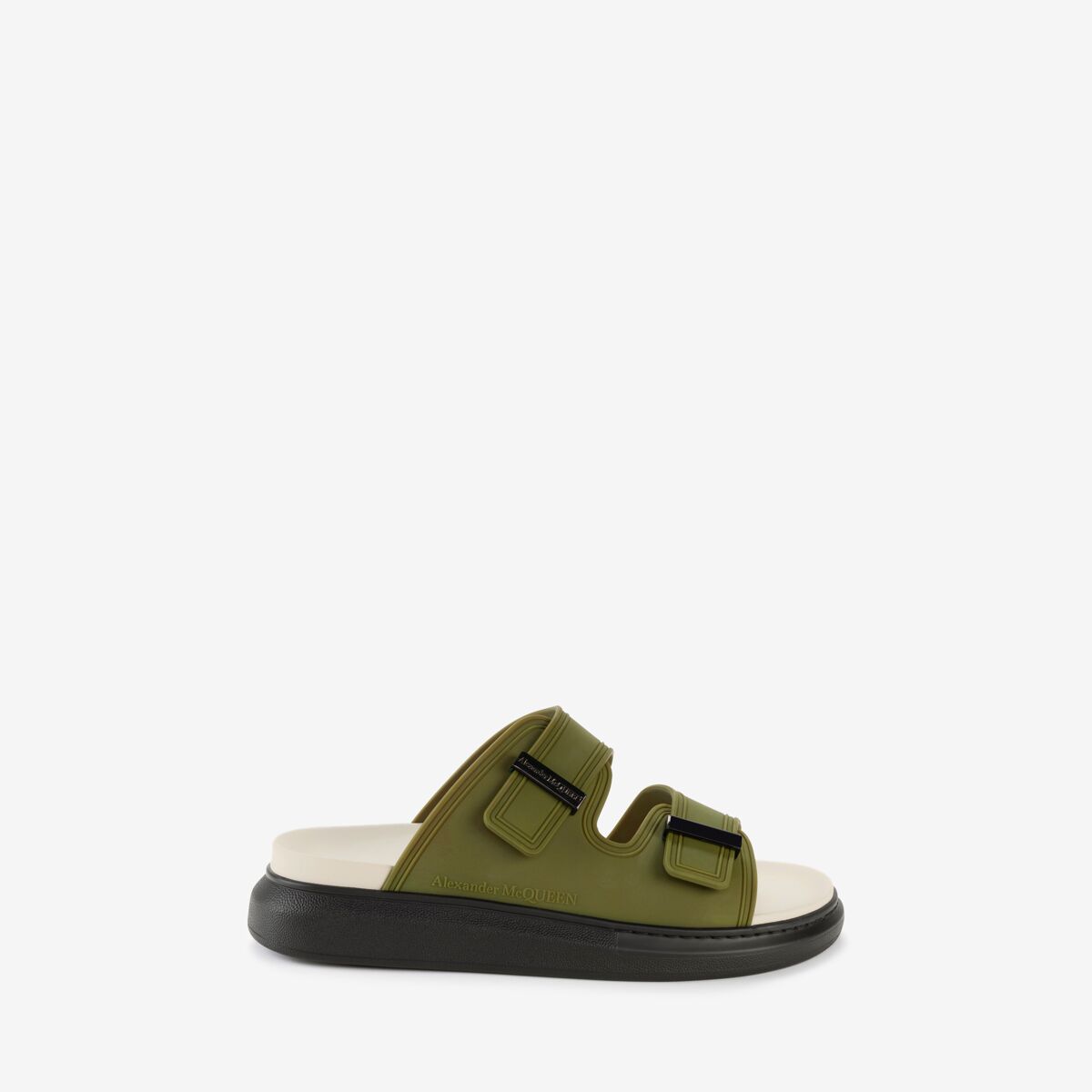 Alexander Mcqueen Hybrid Double-strap Sandals In Military Green