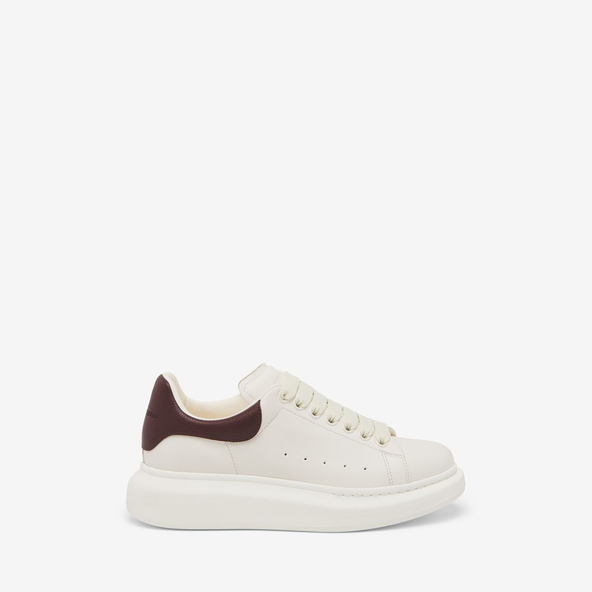 Shop Alexander Mcqueen Oversized Sneaker In Off-white/bordeaux