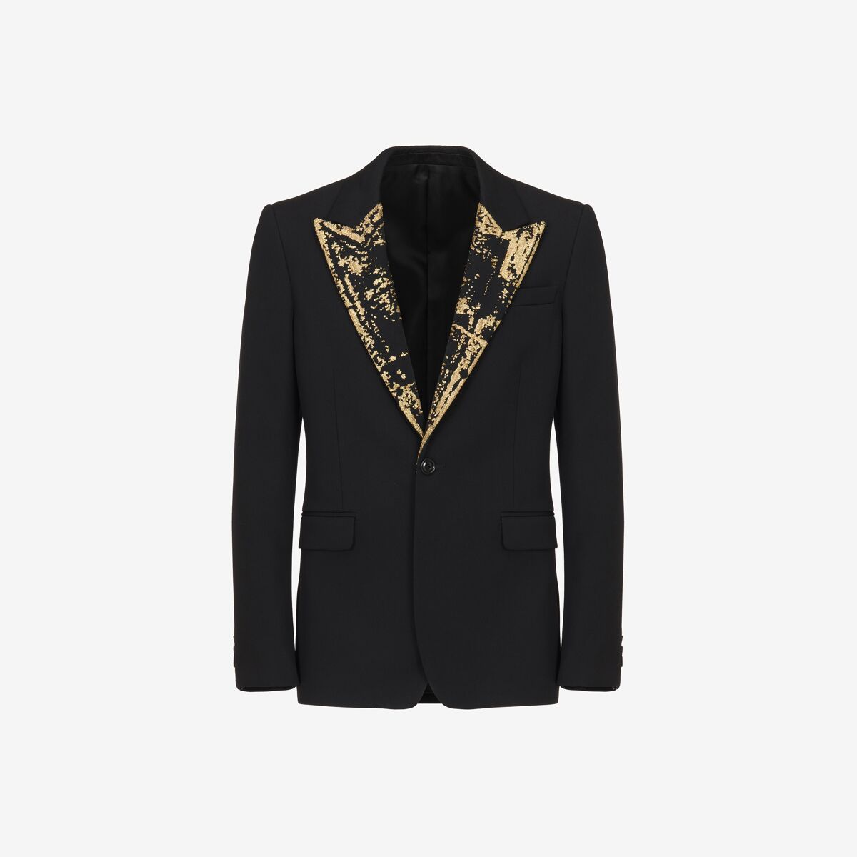 Shop Alexander Mcqueen Embroidered Single-breasted Jacket In Black