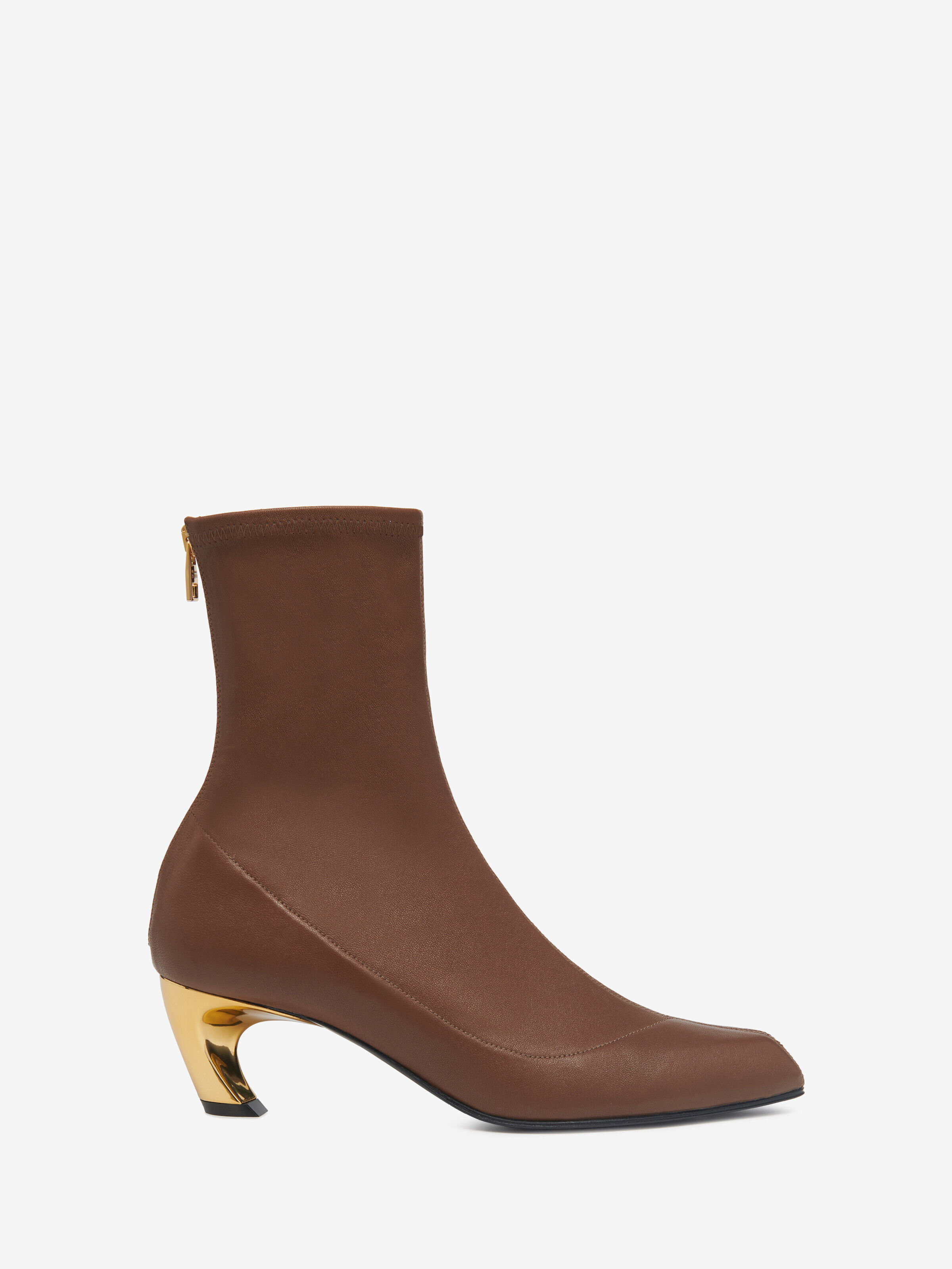 Alexander McQueen Women's Brown Armadillo Ankle Boot - 35.5 (Lambskin)